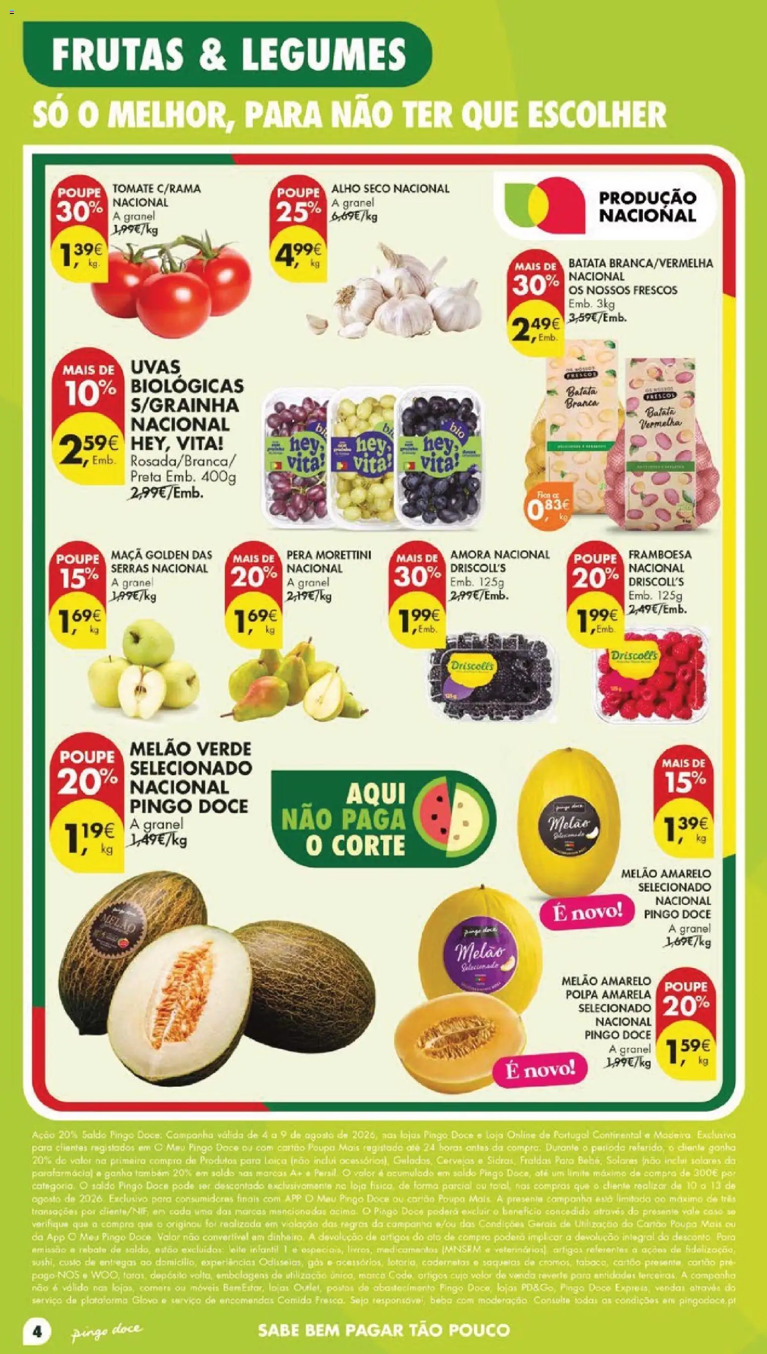 Pingo Doce folheto │ válido de 04/08/2026 | Página: 4 | Produtos: Pó, Leite infantil, Leite, Melão