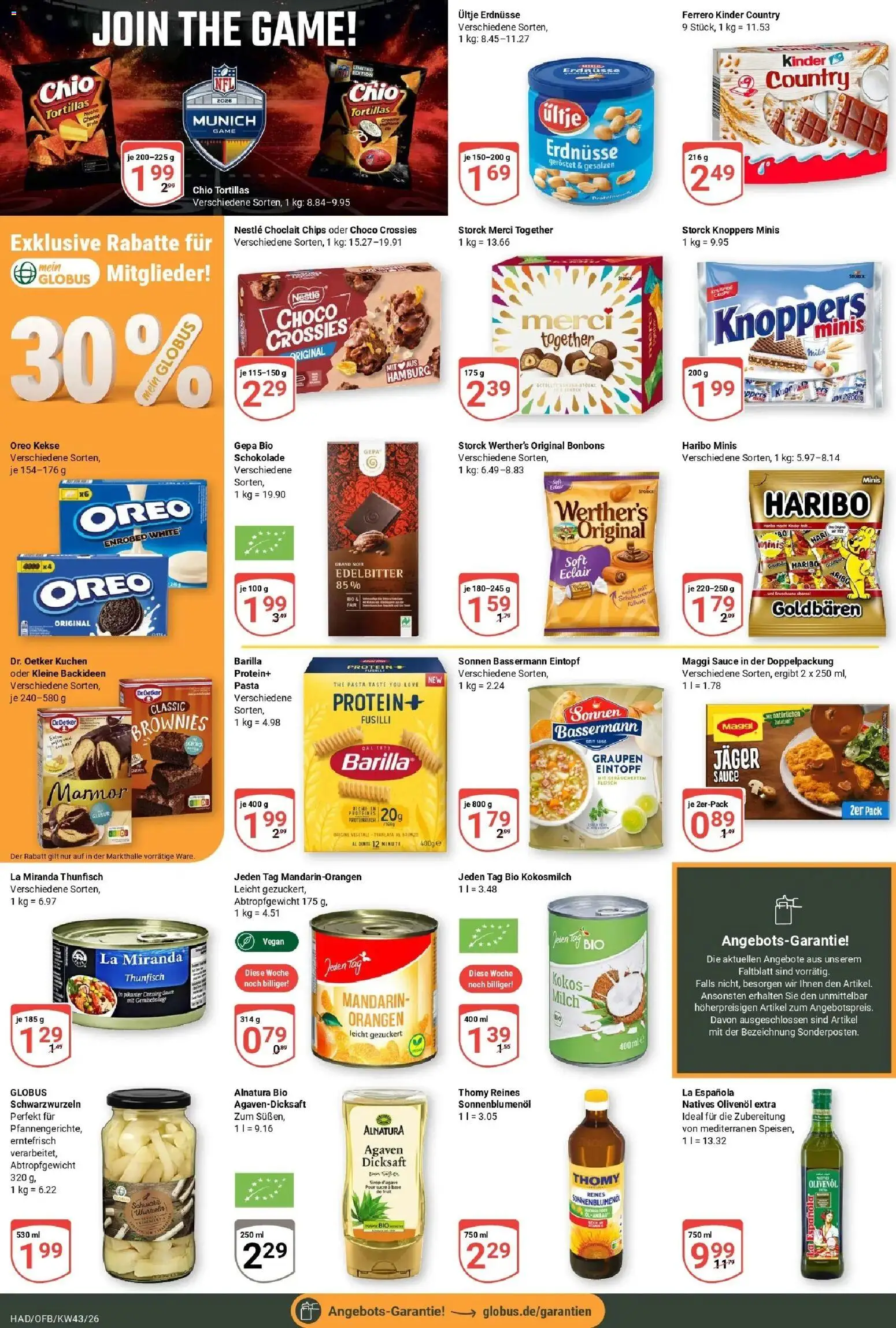 Globus Prospekt Halle (saale) (ab 19.10.2026) » Angebote online | Seite: 14 | Produkte: Erdnüsse, Schokolade, Sonnenblumenol, Orangen