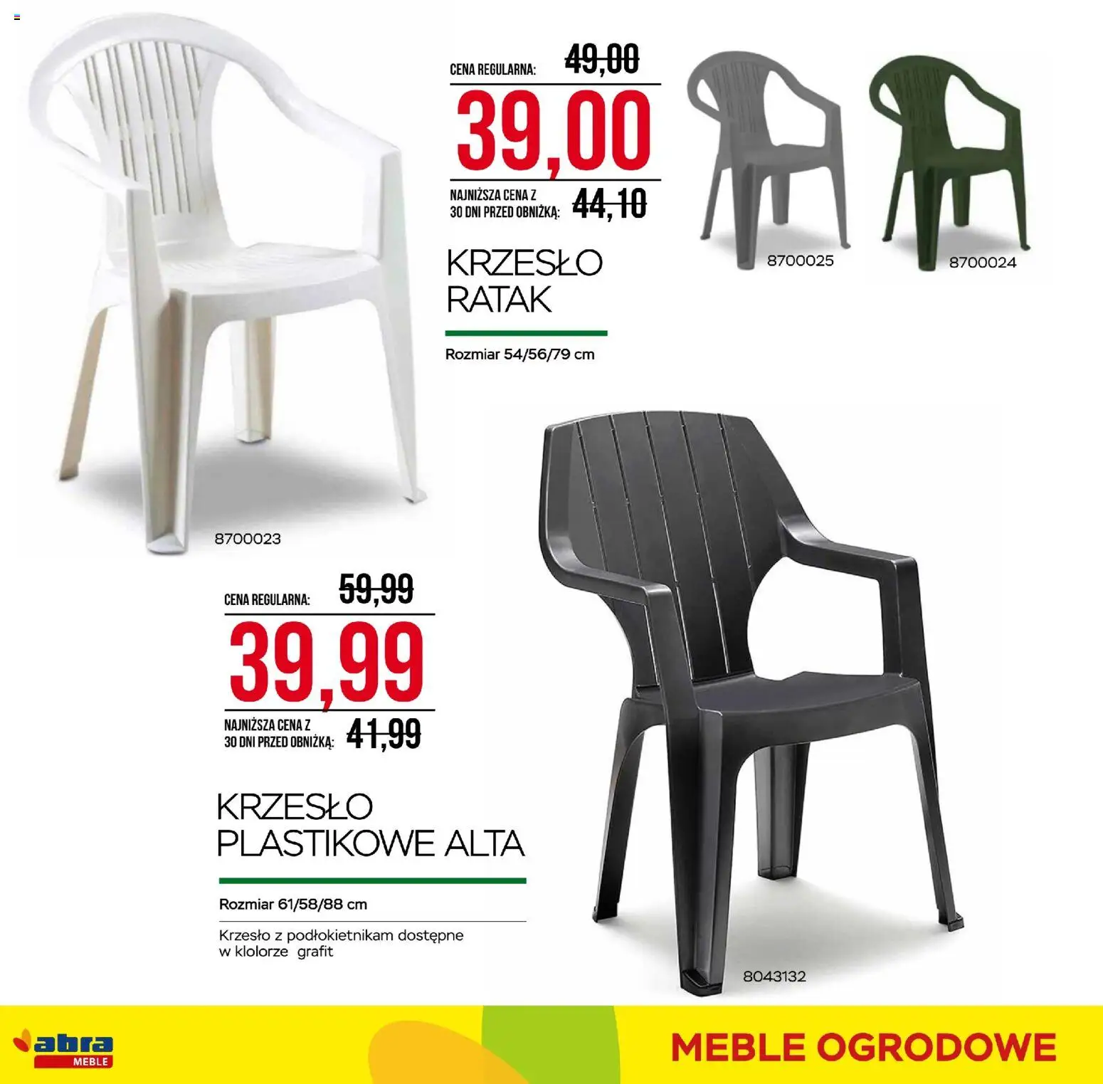 Abra meble gazetka od 25.08.2026 | Strona: 2 | Produkty: Krzesło, Meble ogrodowe