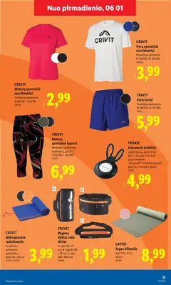 LIDL leidinys galioja nuo 01.06.2026 | Puslapis: 11 | Prekių: Rankšluostis, Kilimėlis, Šortai, Diržas
