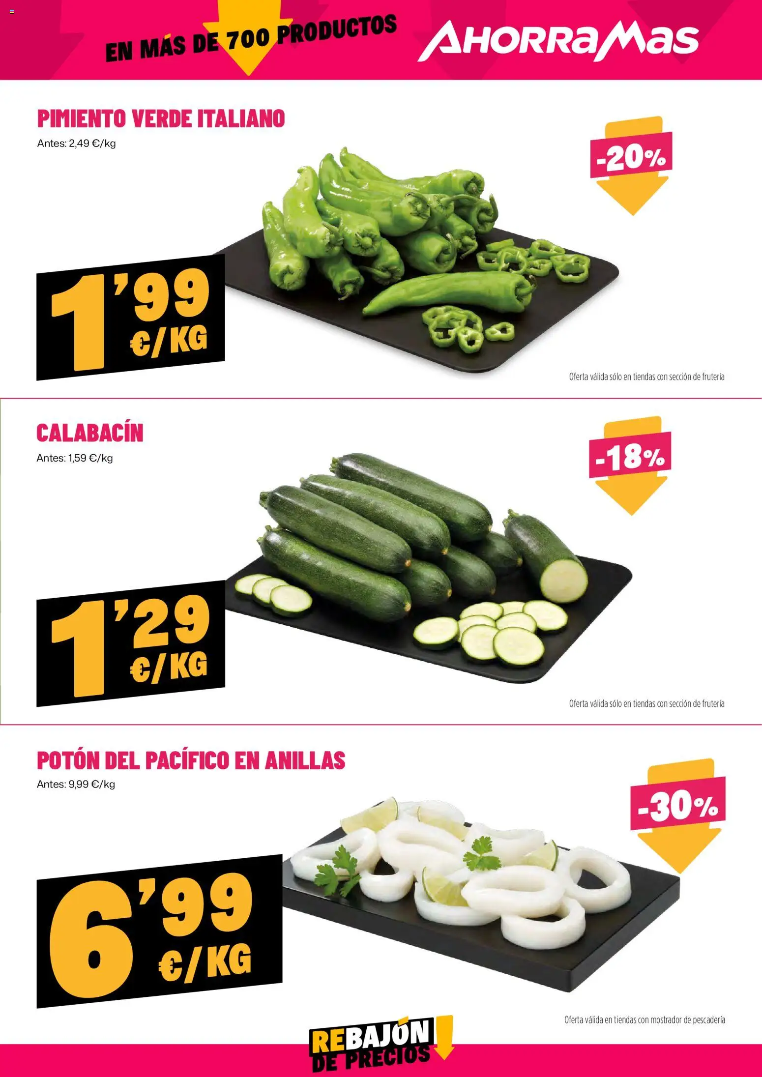 AhorraMas folleto │ válido desde el 13/08/2026 | Página: 7 | Productos: Calabacín, Pimiento