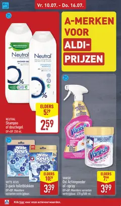 NEUTRAL Shampoo of douchegel, OP=OP. 250 ml. - Voorbeeld van een folder van Aldi, geldig van 06-07-2026 | Pagina: 50 | Producten: Toilet, Shampoo, Douchegel