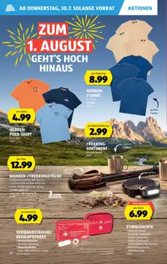 Aldi aktionen ab 30.07.2026 gültig | Seite: 16 | Produkte: T-Shirt, Poloshirt, Lampe, Shirt