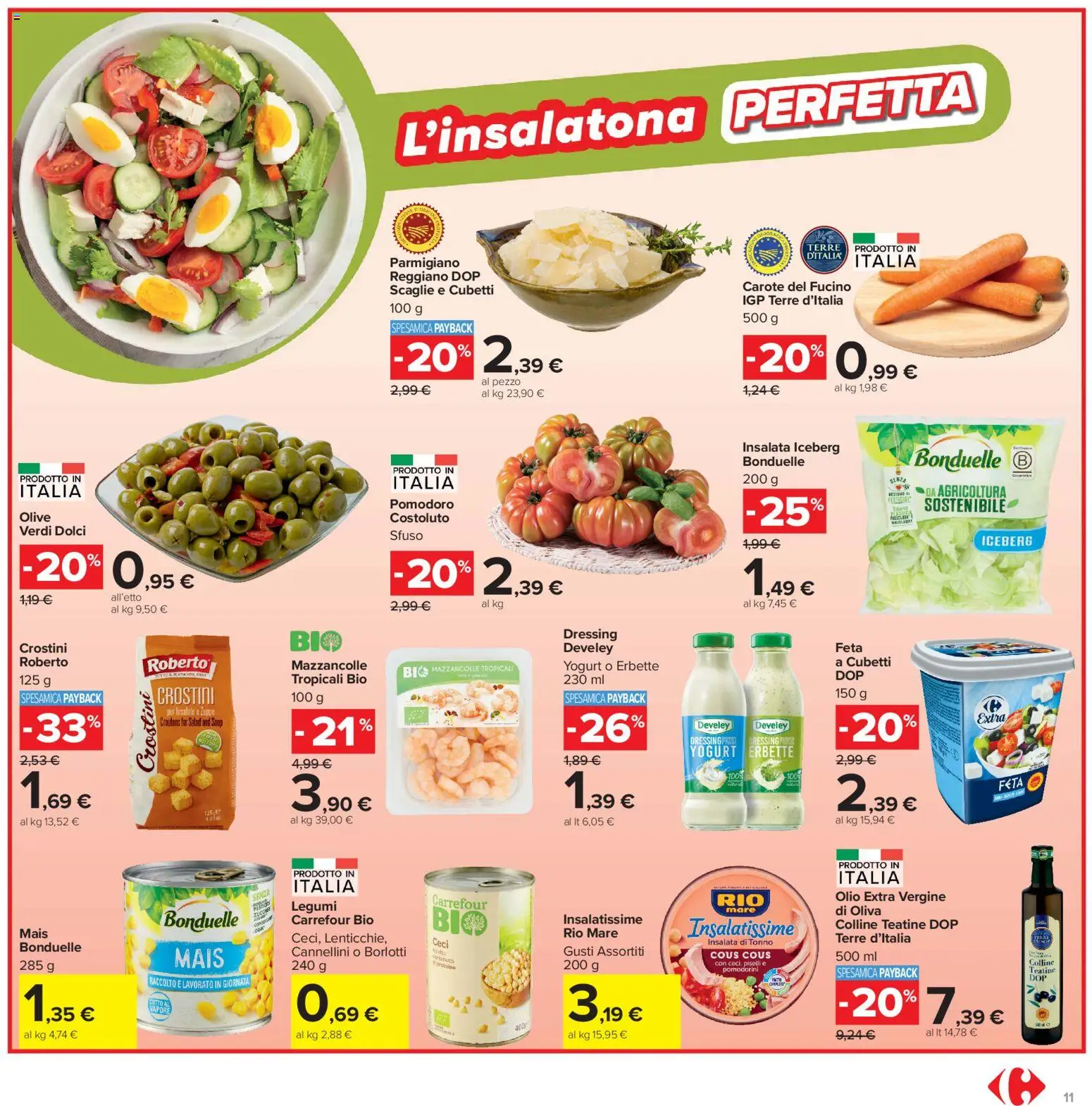 Volantino Carrefour del 13/07/2026 | Pagina: 11 | Prodotti: Legumi, Carote, Piselli, Tonno