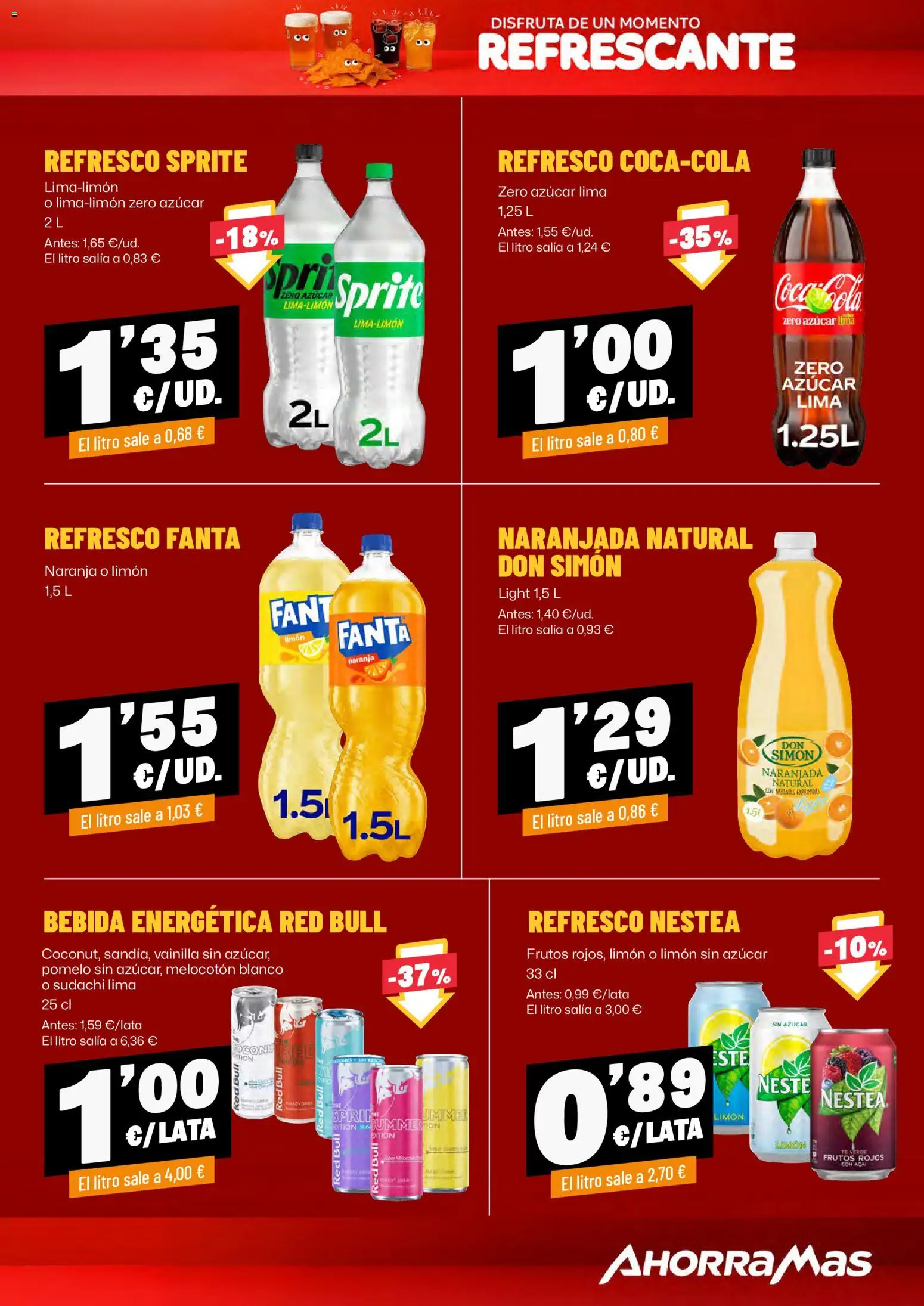 AhorraMas folleto │ válido desde el 20/08/2026 | Página: 17 | Productos: Bebida energética, Fanta, Red Bull, Pomelo