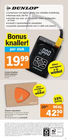 Albert Heijn Folder week / de la semaine 32 - Voorbeeld van een folder van Albert Heijn, geldig van 03/08/2026 | Pagina: 17 | Producten: Papier, Batterij, Kan