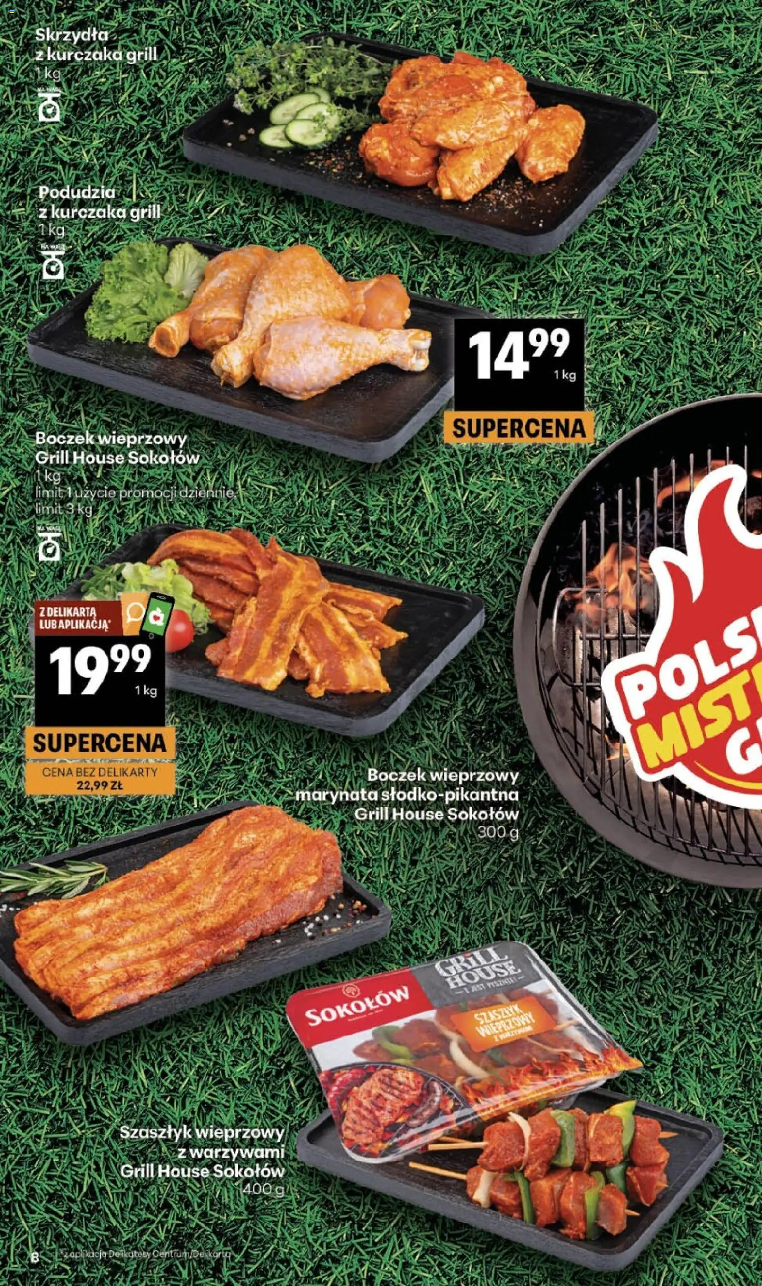 Delikatesy Centrum gazetka - Sklepy Własne od 16.07.2026 | Strona: 8 | Produkty: Boczek wieprzowy, Grill, Delikatesy, Boczek