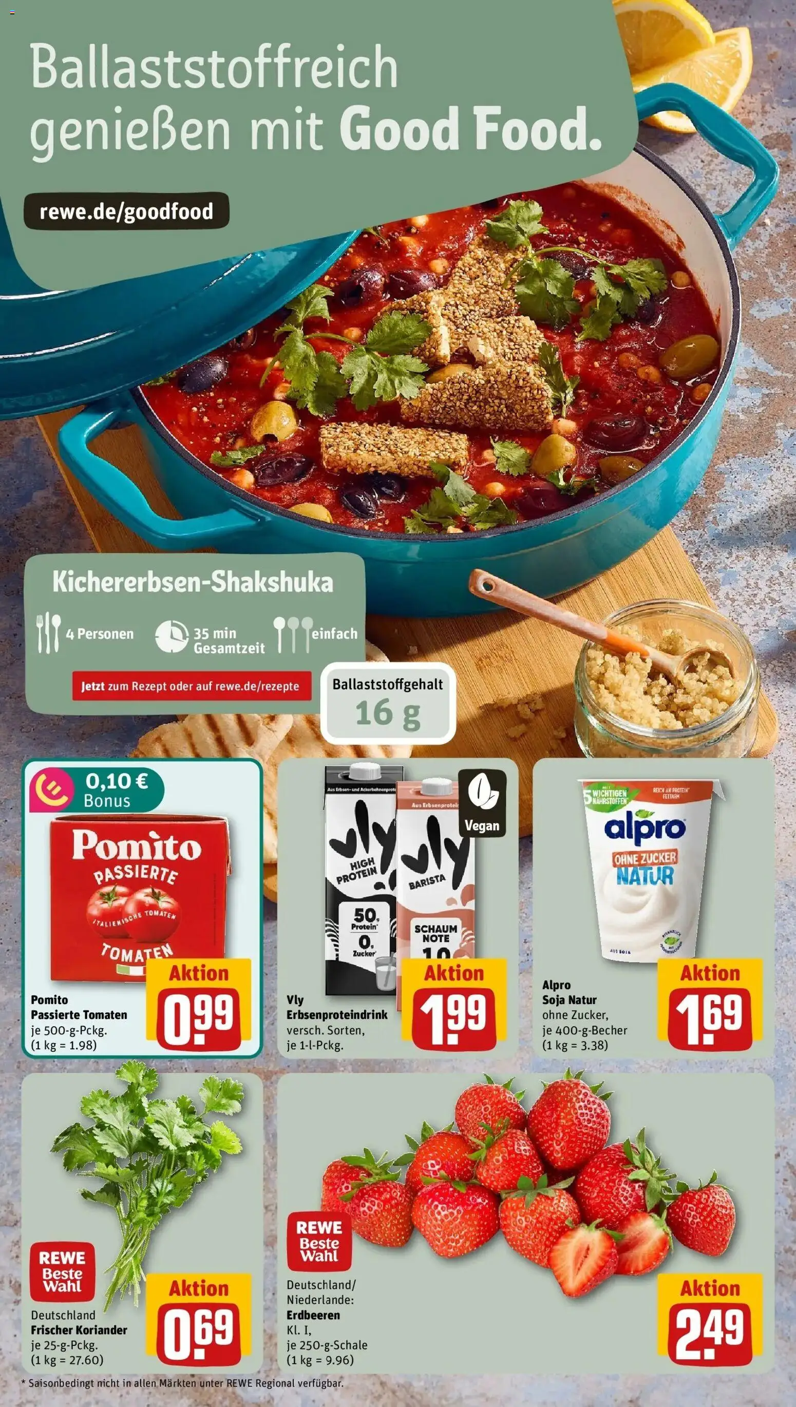 REWE Prospekt ab 07.09.2026 zum Blättern » Angebote | Seite: 4 | Produkte: Tomaten, Alpro, Zucker, Erdbeeren
