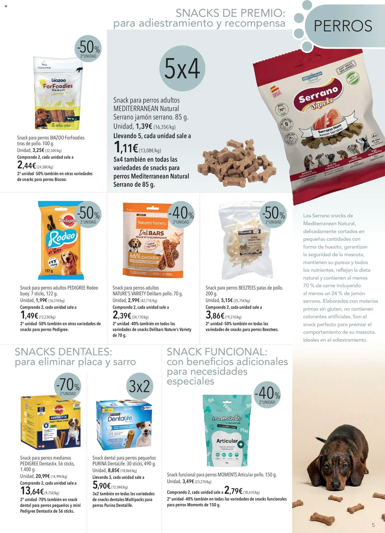 El Corte Inglés Mascota │ válido desde el 01/09/2026 | Página: 5 | Productos: Jamón serrano, Jamón, Carne, Pollo