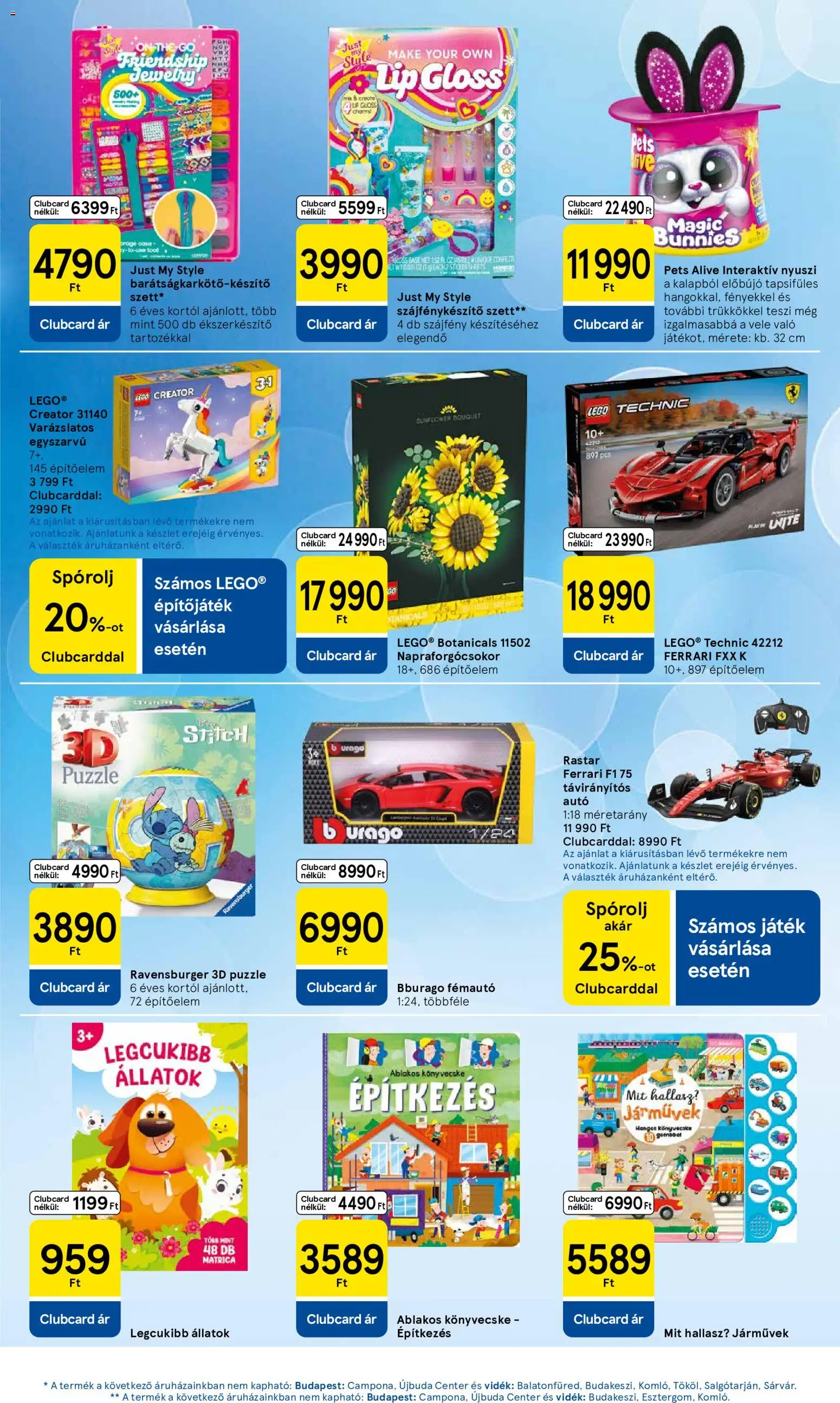 Tesco akciós ujság - amely érvényes a következő dátumtól: 2026.08.06. | Oldal: 31 | Termékek: Puzzle, 3d puzzle, LEGO Technic, Szájfény