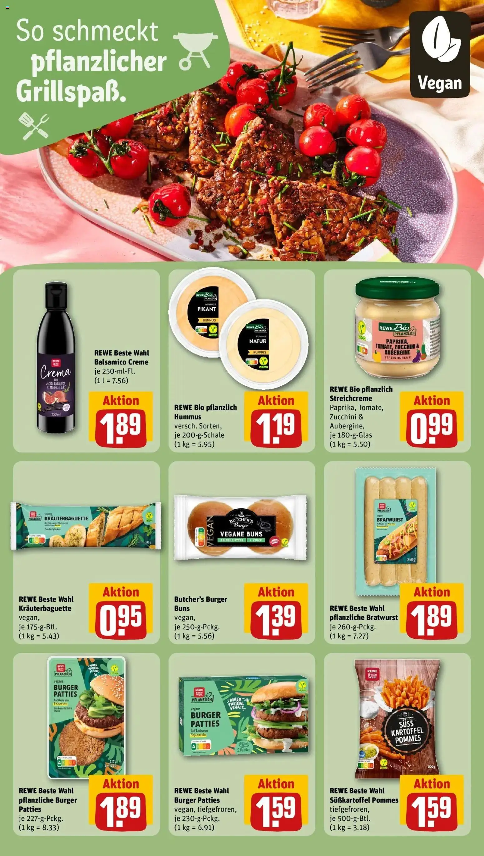 Rewe Prospekt München – gültig ab 29.06.2026 | Seite: 15 | Produkte: Balsamico, Pommes, Burger, Zucchini