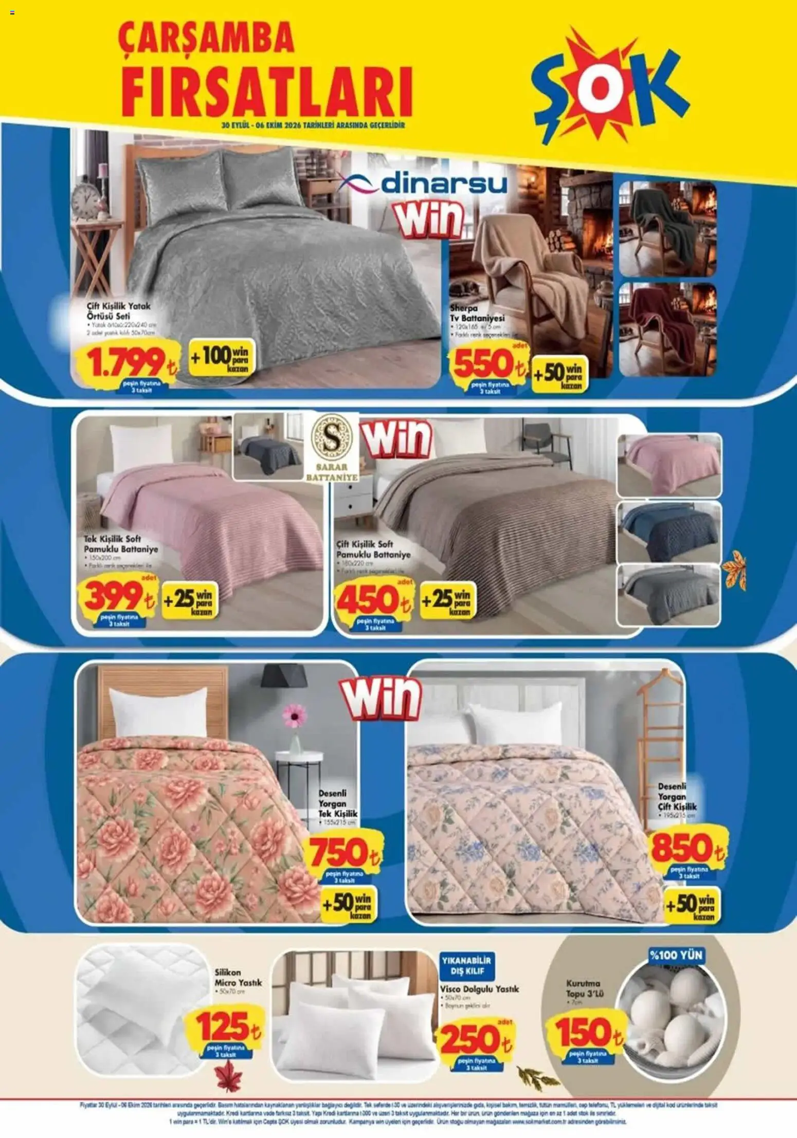 Şok Market Katalog - 30 Eylül 2026 tarihinden itibaren geçerlidir | Sayfa: 3 | Ürünler: Yatak, Yatak örtüsü, TV, Yorgan