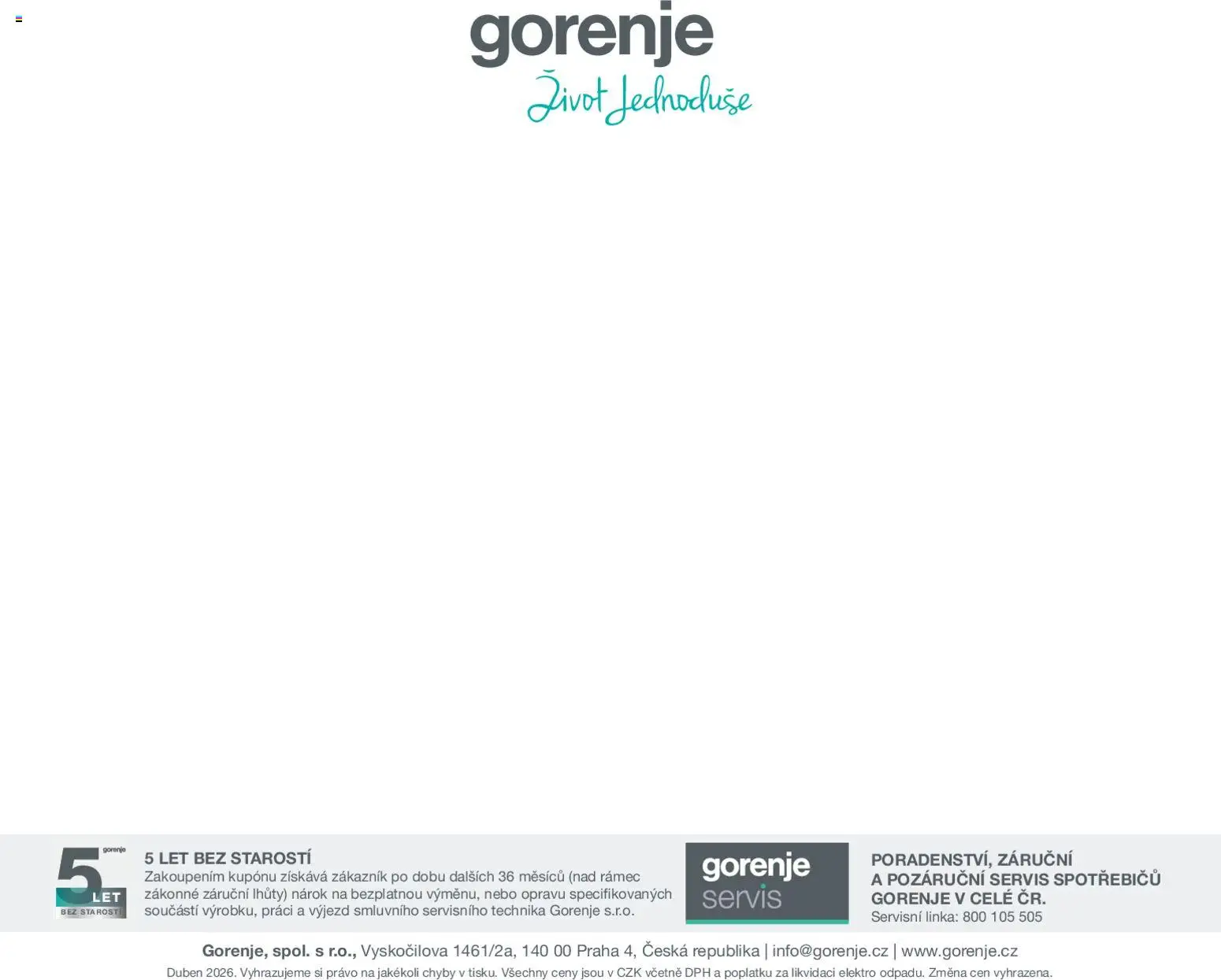 Möbelix leták - Gorenje od 01.01.2026 | Strana: 44 | Produkty: Elektro