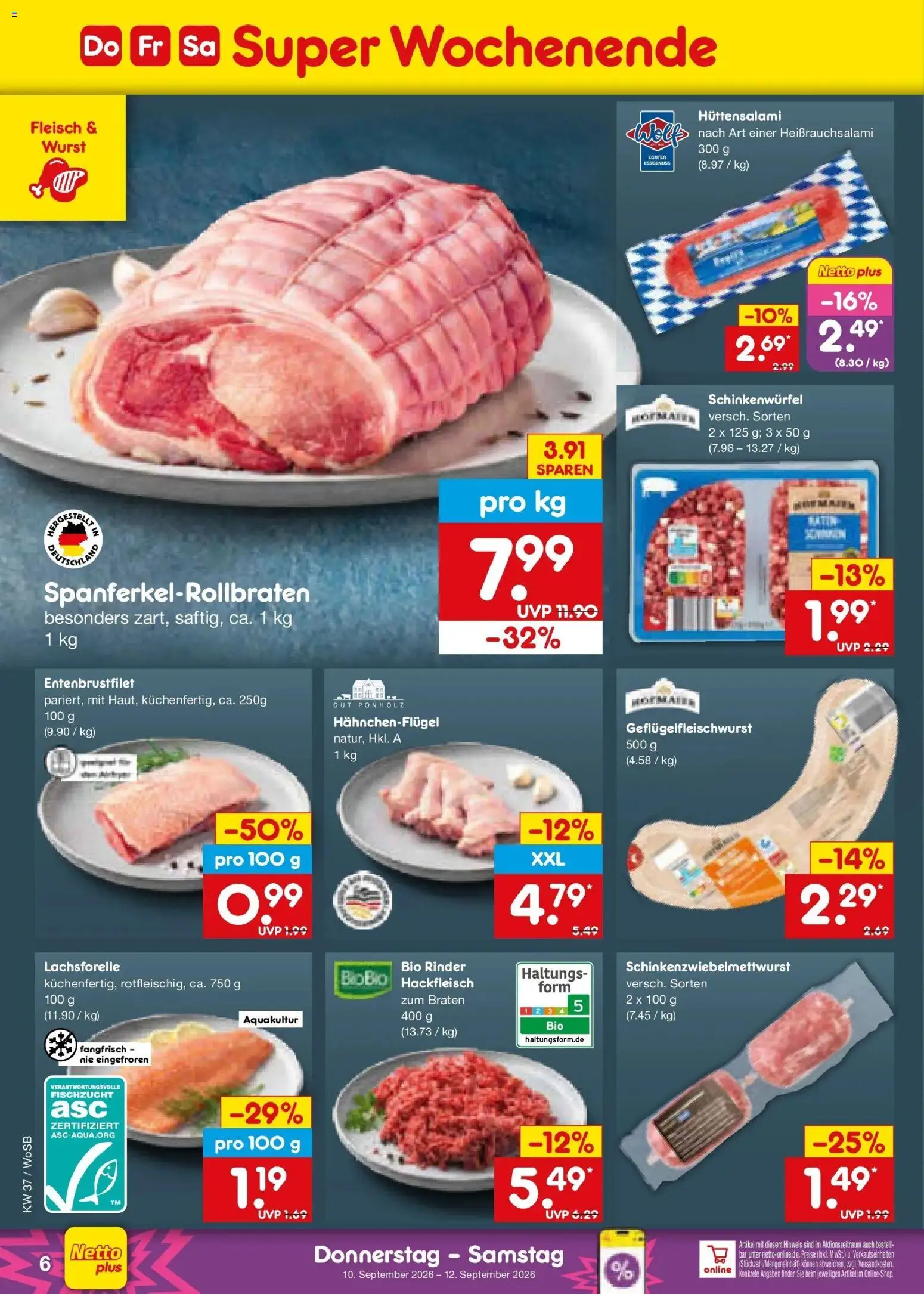 Netto Marken-Discount Prospekt Ludwigshafen-Edigheim – gültig ab 07.09.2026 | Seite: 54 | Produkte: Wurst, Fleisch, Hackfleisch