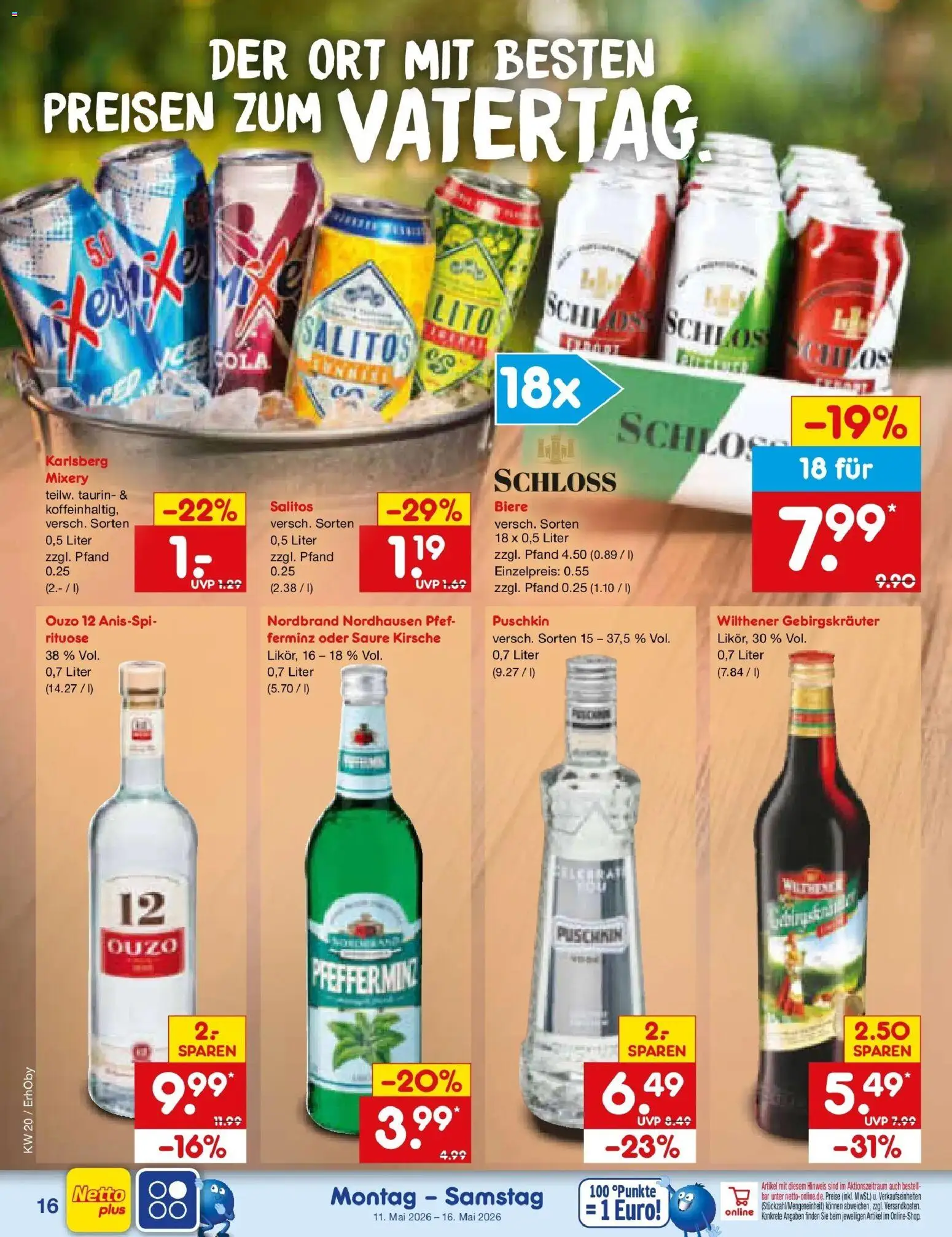 Netto Marken-Discount Prospekt Velden	 – gültig ab 10.05.2026 | Seite: 23 | Produkte: Ouzo 12, Wilthener, Wilthener gebirgskrauter, Mixery