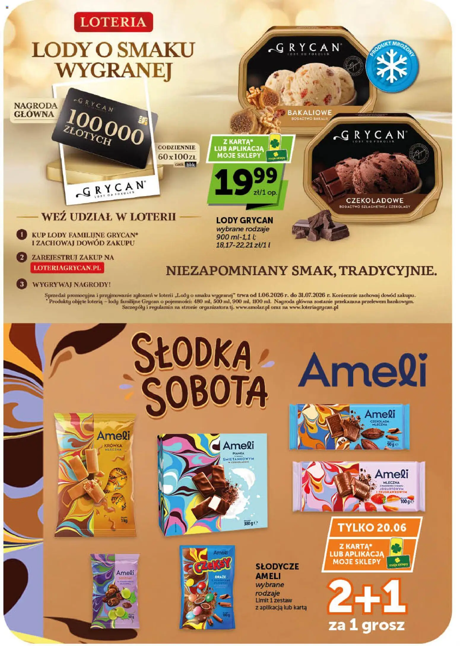 Groszek gazetka od 18.06.2026 | Strona: 16 | Produkty: Karta, Słodycze, Lody Grycan, Lody