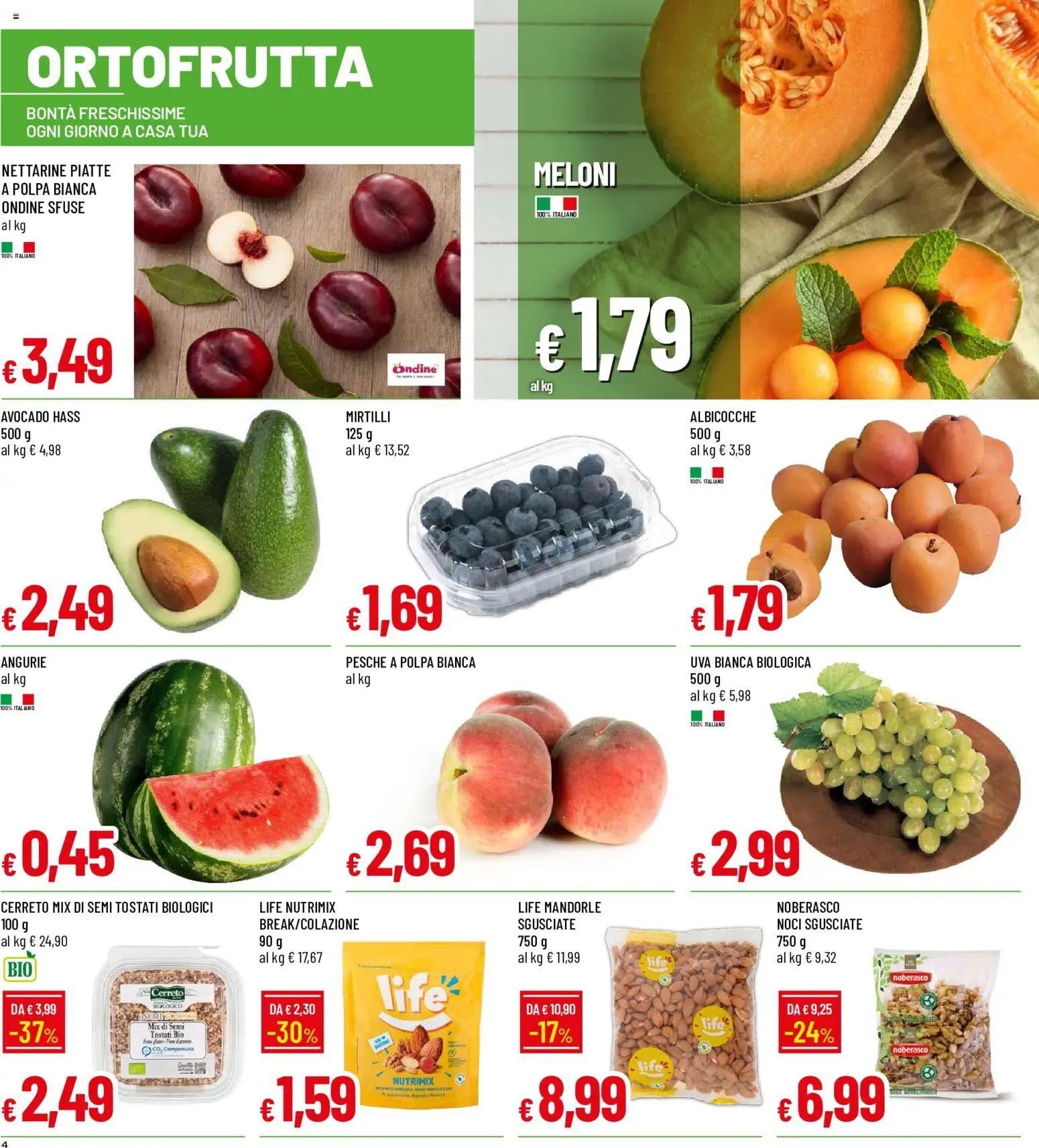 Volantino Galassia del 09/07/2026 | Pagina: 4 | Prodotti: Avocado, Noci, Uva, Mirtilli