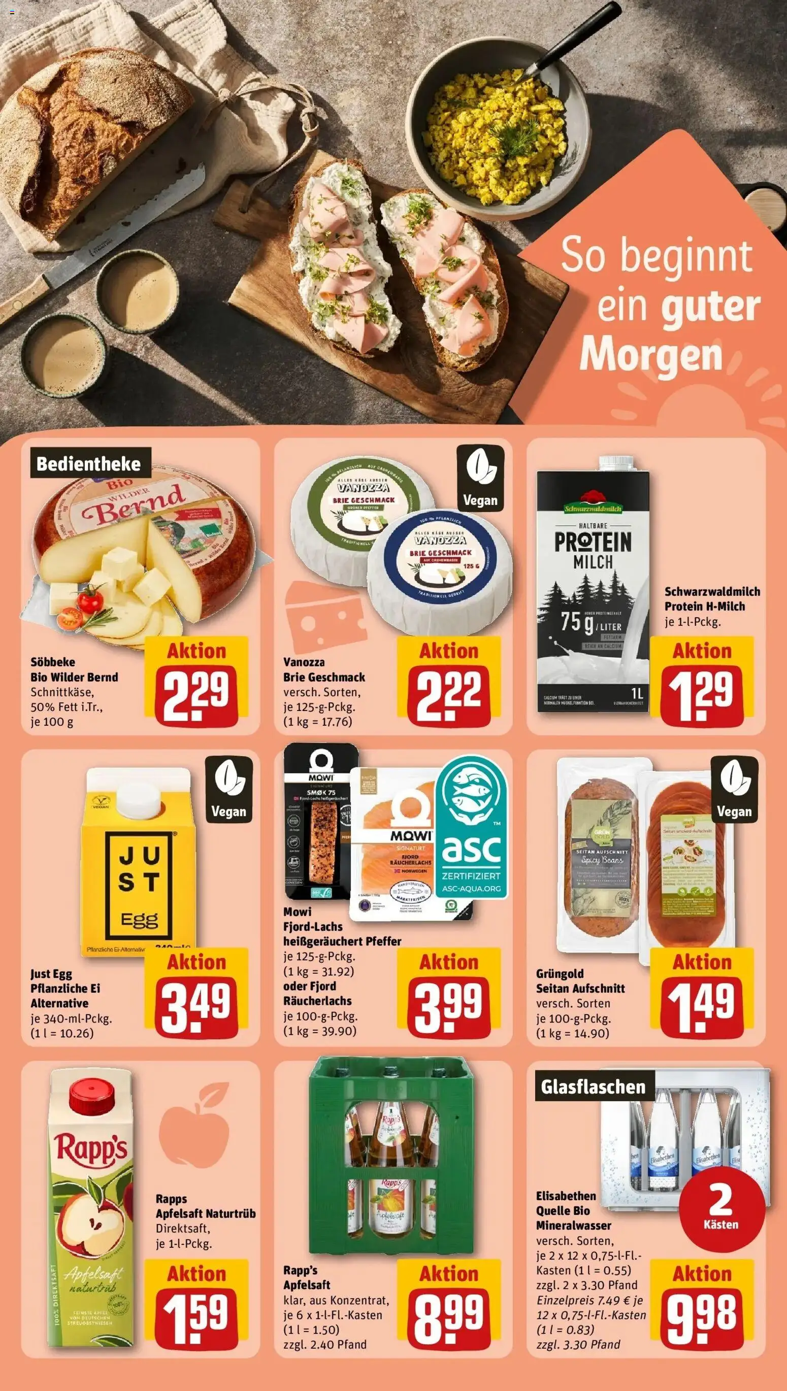 REWE Prospekt ab 05.10.2026 zum Blättern » Angebote | Seite: 18 | Produkte: Äpfel, Apfelsaft, Mineralwasser, Räucherlachs
