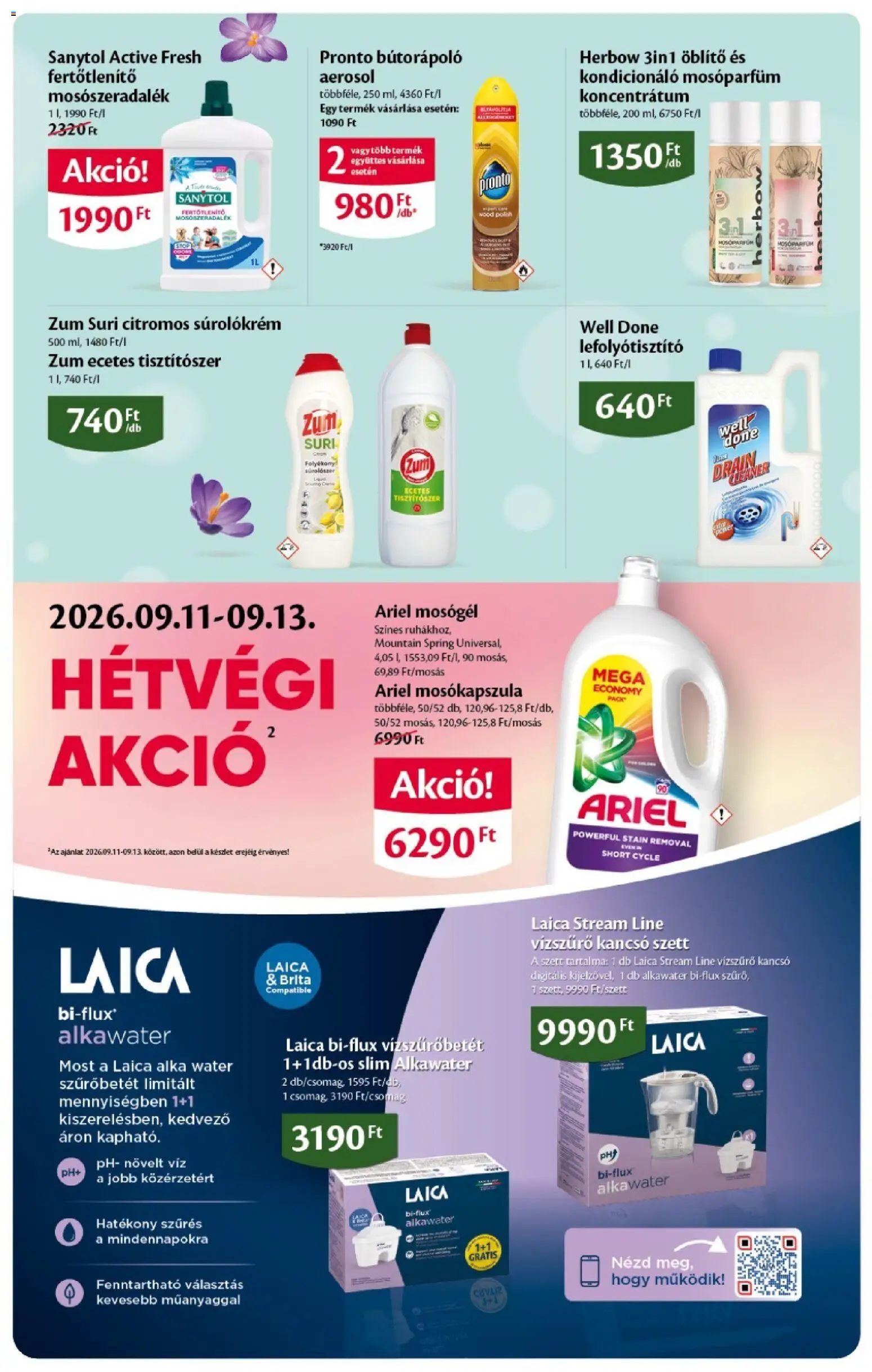 Ecofamily akciós ujság - amely érvényes a következő dátumtól: 2026.09.03. | Oldal: 11 | Termékek: Brita, Kondicionáló, Tisztítószer, Víz