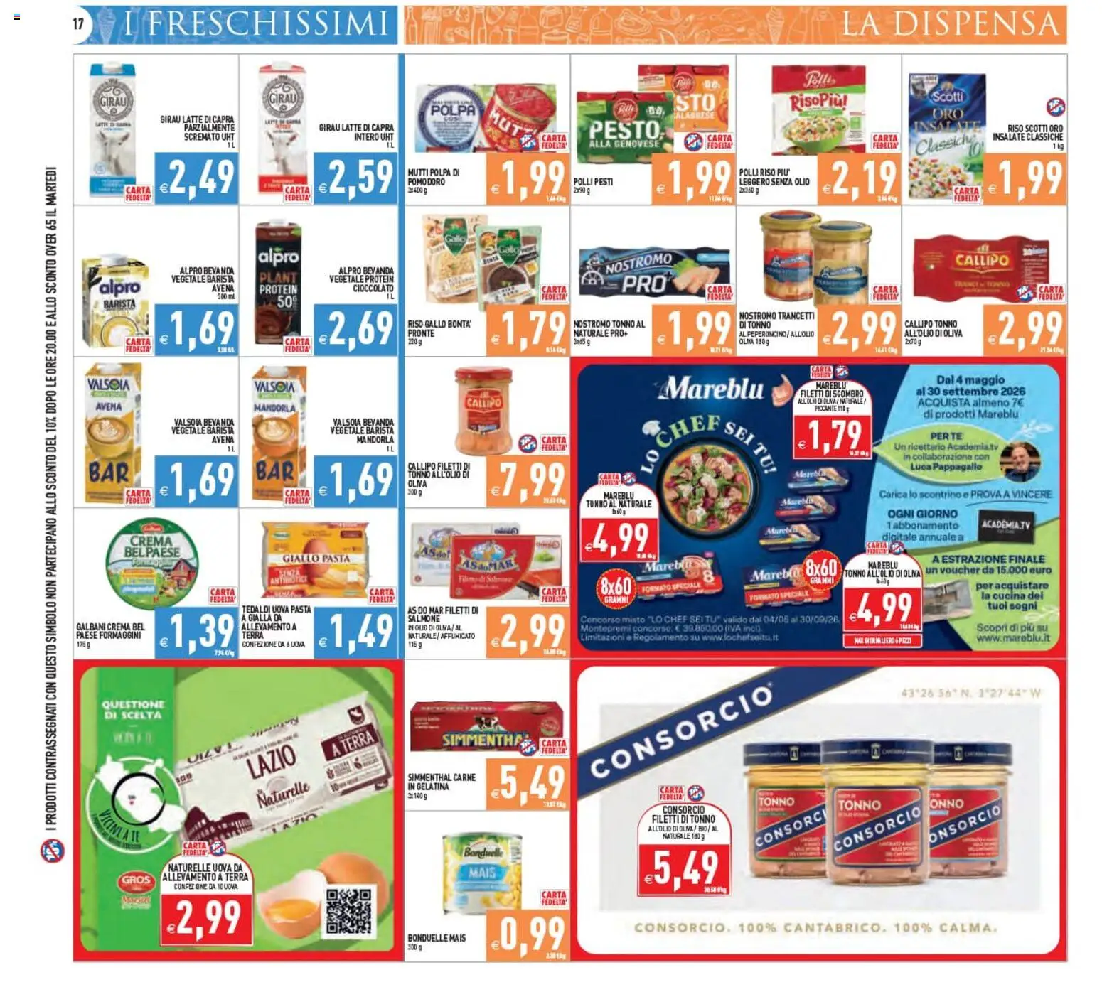 Volantino PIM Supermercati del 12/08/2026 | Pagina: 17 | Prodotti: Crema, Uova, Cioccolato, Mais