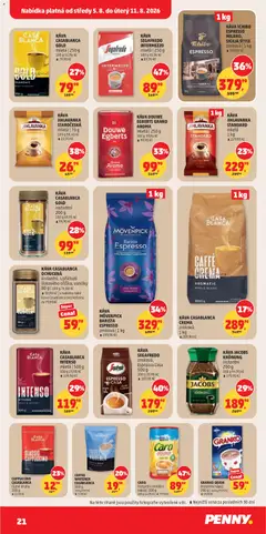 Náhled letáku KÁVA SEGAFREDO INTERMEZZO, mletá | 250 g od 05.08.2026 | Strana: 21