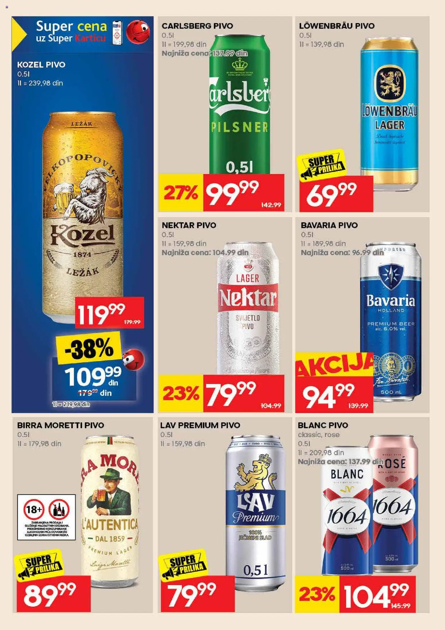 Roda katalog - važi od 31.08.2026 | Strana: 46 | Proizvode: Birra Moretti, Nektar, Pica, Carlsberg