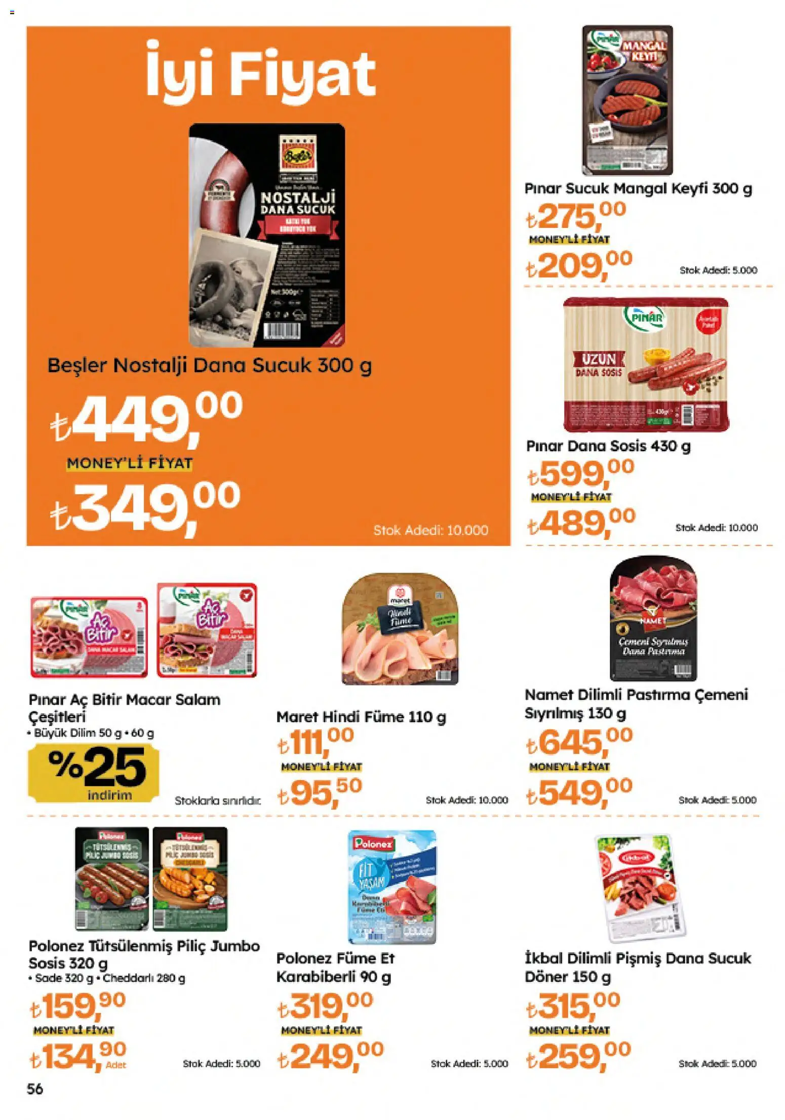 Migros Katalog - Migroskop - 04.06.2026 tarihinden itibaren geçerlidir | Sayfa: 56 | Ürünler: Salam, Sosis, Piliç, Hindi füme