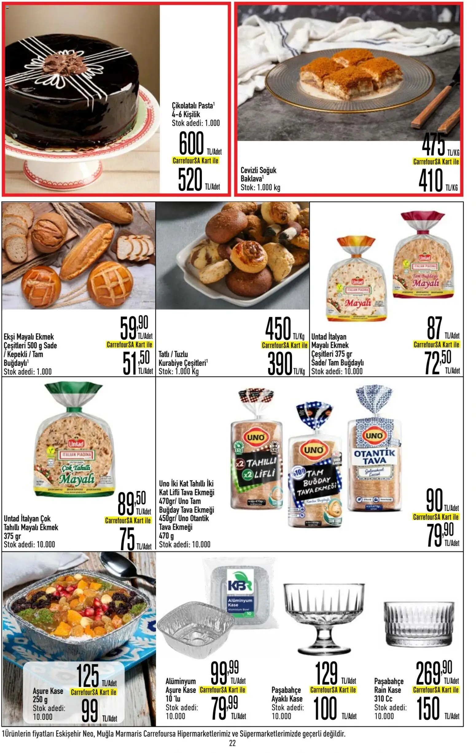 CarrefourSA Katalog - 11.06.2026 tarihinden itibaren geçerlidir | Sayfa: 22 | Ürünler: Kaşe, Ekmek, Kurabiye