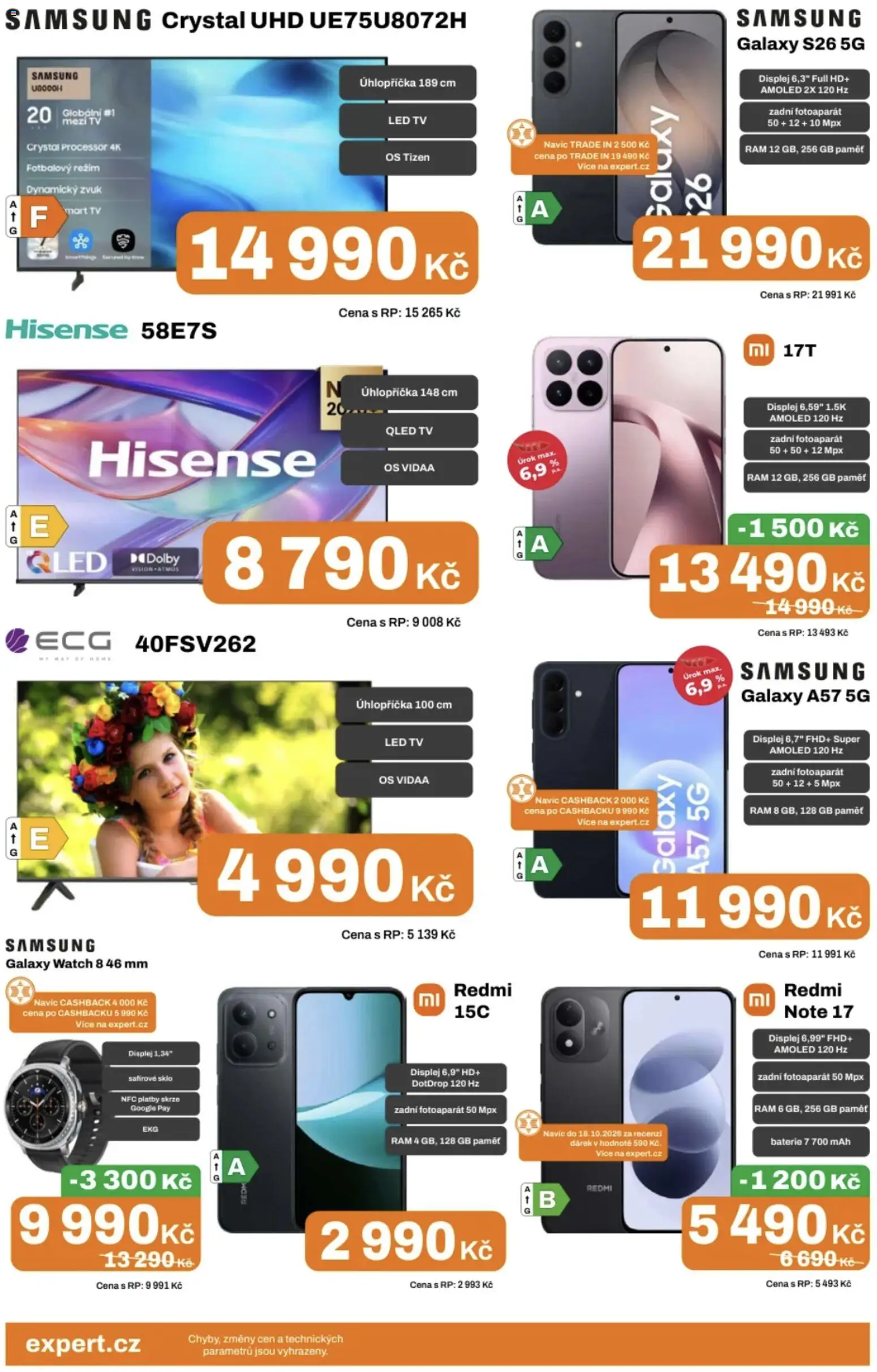 Expert elektro leták od 15.10.2026 | Strana: 3 | Produkty: Tv, Fotoaparát, Samsung, Baterie