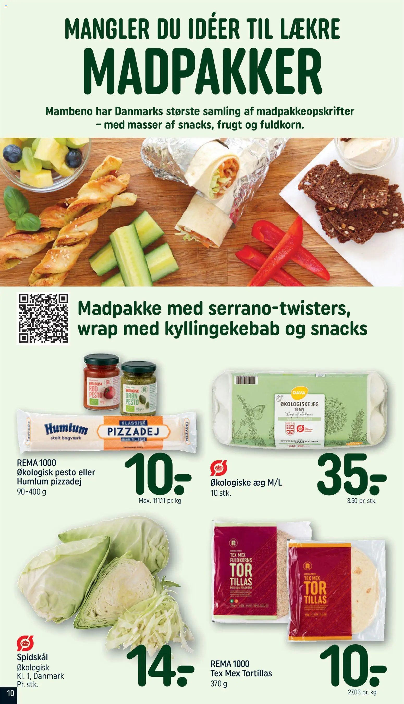 Rema 1000 tilbudsavis – gyldig fra 02/08/2026 | Side: 10 | Produkter: Æg, Pizzadej, Snacks, Spidskål
