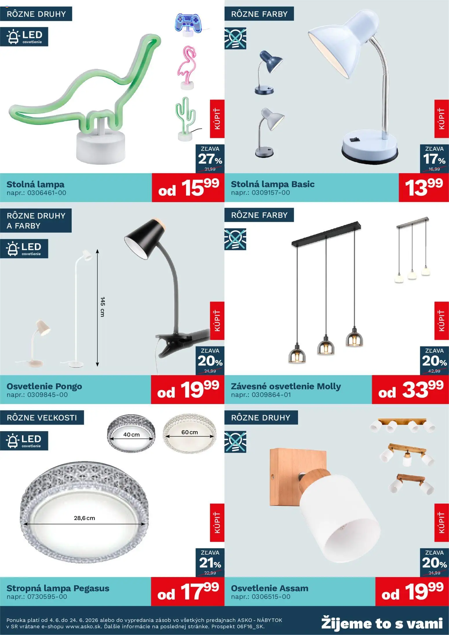 Nové ASKO nábytok akcie – leták je platný od 04.06.2026 | Strana: 4 | Produkty: Nábytok, Led osvetlenie, Osvetlenie, Lampa