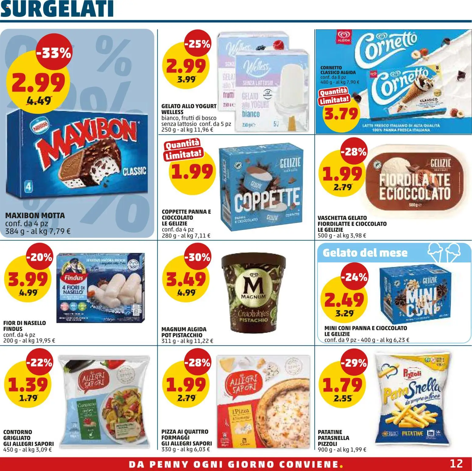 Volantino PENNY del 30/07/2026 | Pagina: 12 | Prodotti: Cioccolato, Pizza, Latte, Nasello