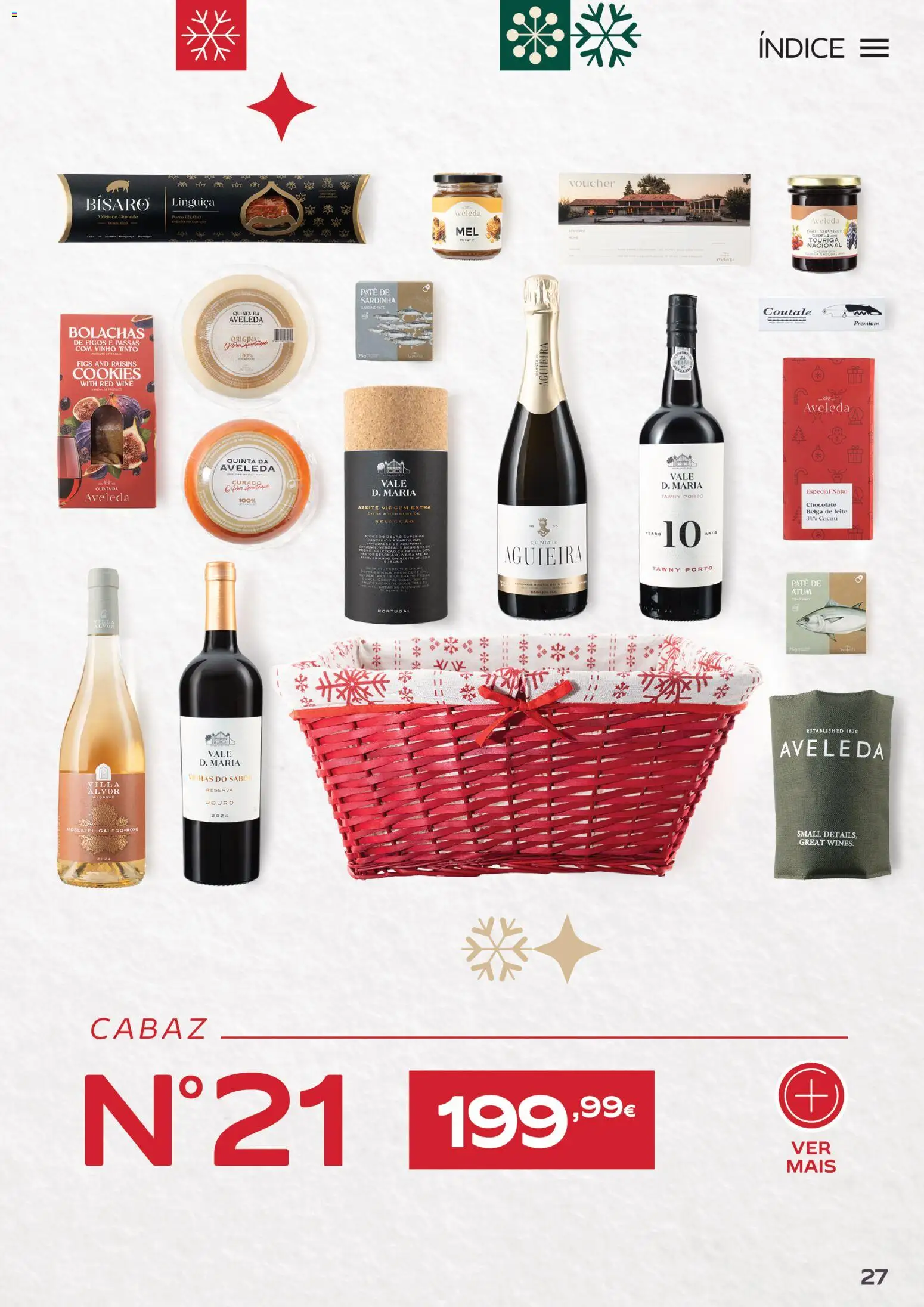Continente Cabazes de Natal │ válido de 06/10/2026 | Página: 27 | Produtos: Passas, Azeite, Bolachas, Leite