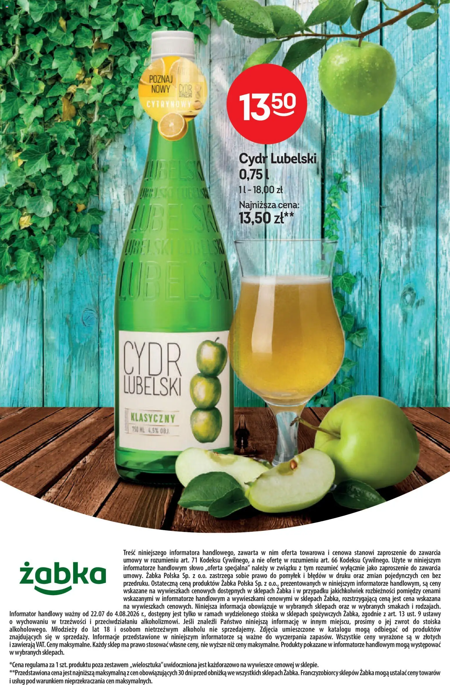 Żabka gazetka - Katalog win od 22.07.2026 | Strona: 20 | Produkty: Cydr