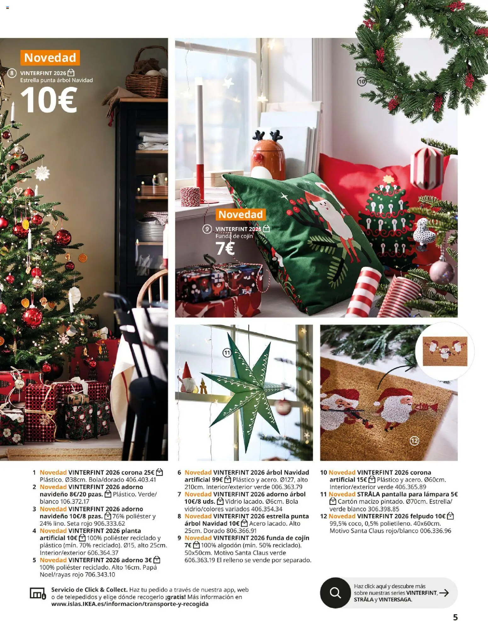 IKEA - Brochure de Navidad │ válido desde el 06/10/2026 | Página: 5 | Productos: Funda, Funda de cojín, Cojín, Lámpara