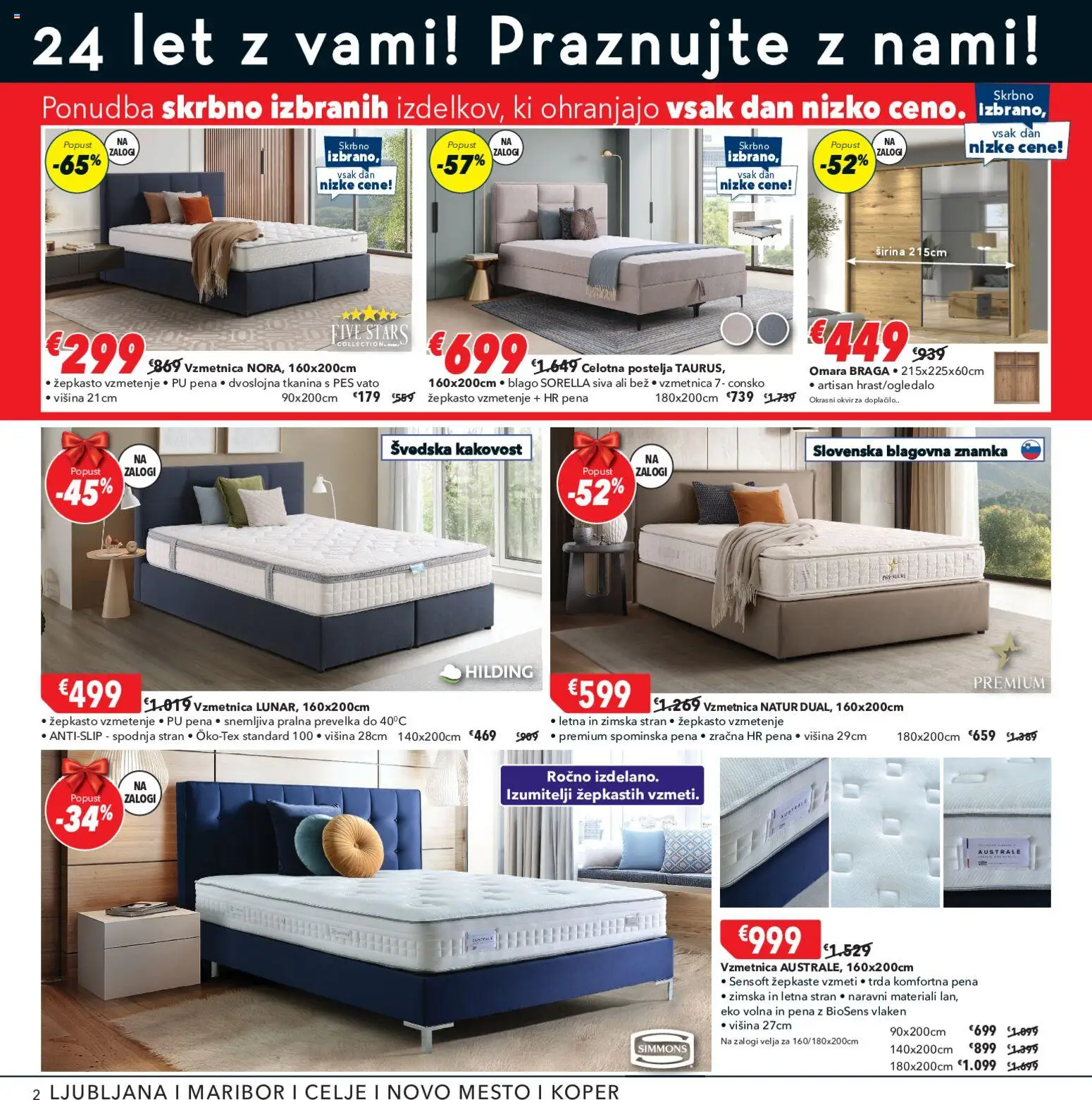 Novi Harvey Norman katalog ponudbe – veljaven od 16.09.2026 | Stran: 2 | Izdelki: Okvir, Postelja, Vzmetnica, Omara