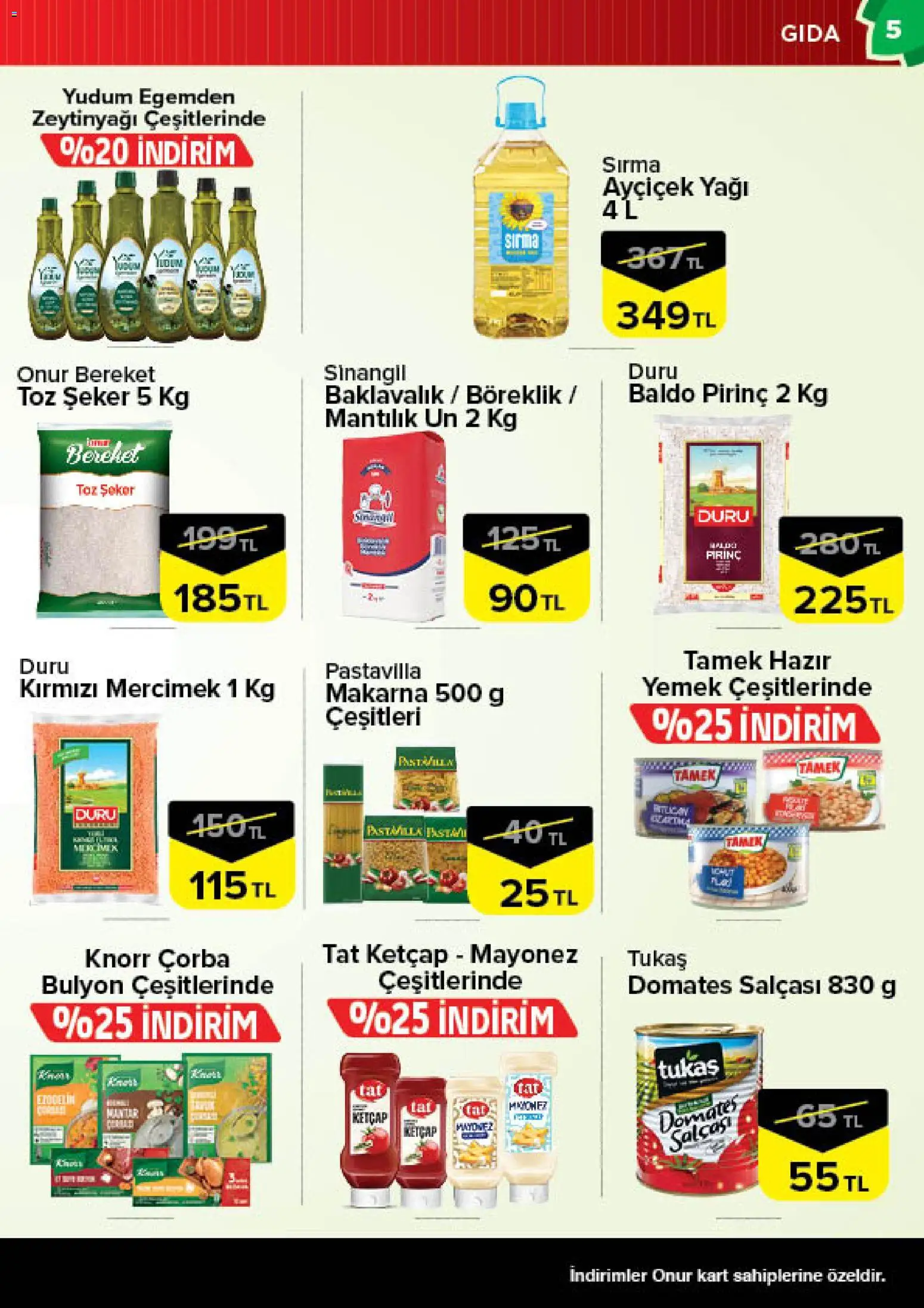Onur Market Katalog - Bursa - 12.05.2026 tarihinden itibaren geçerlidir | Sayfa: 5