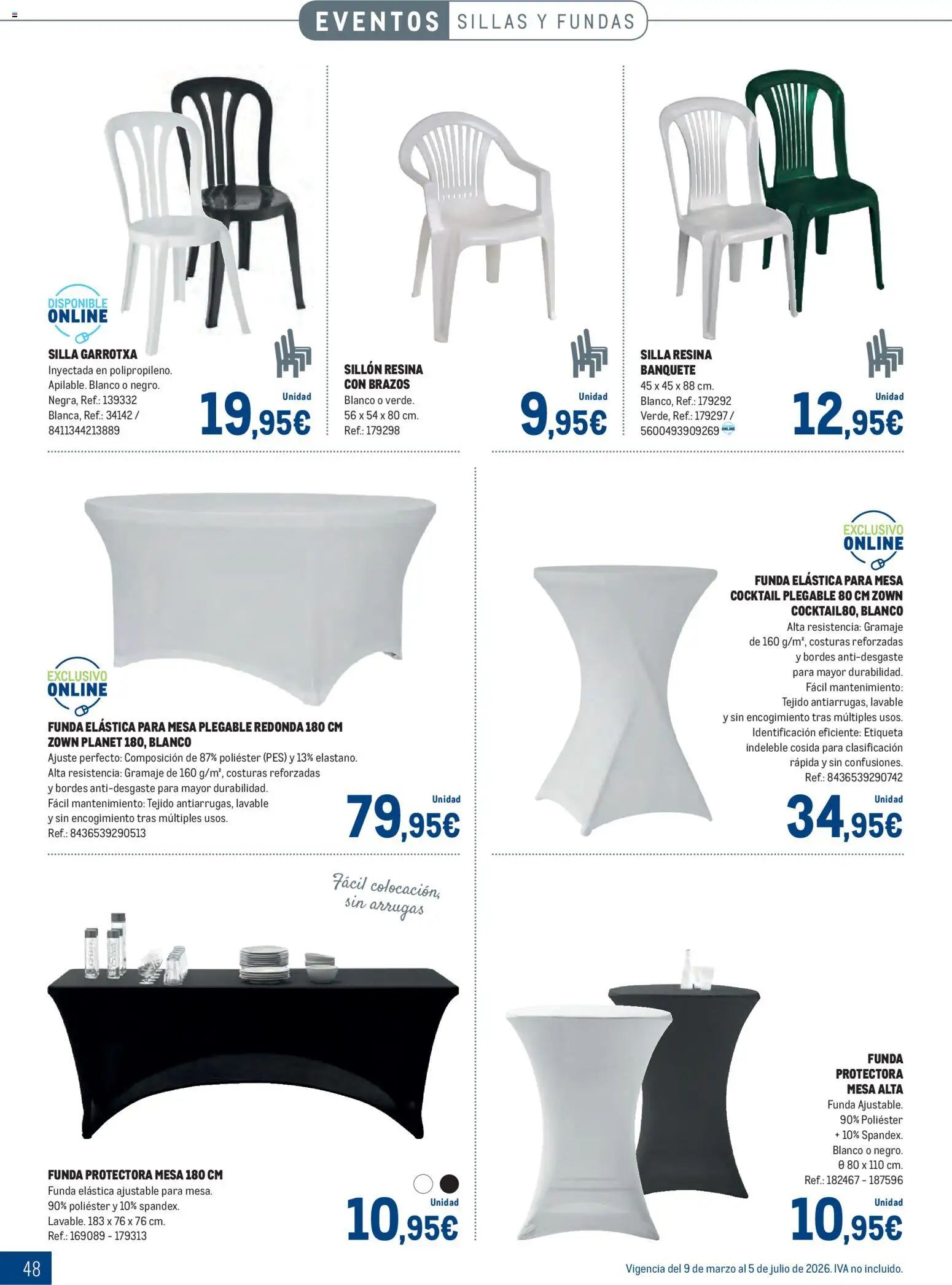 Makro - Especial Terrazas │ válido desde el 09.03.2026 | Página: 48 | Productos: Funda, Sillón, Silla, Mesa alta