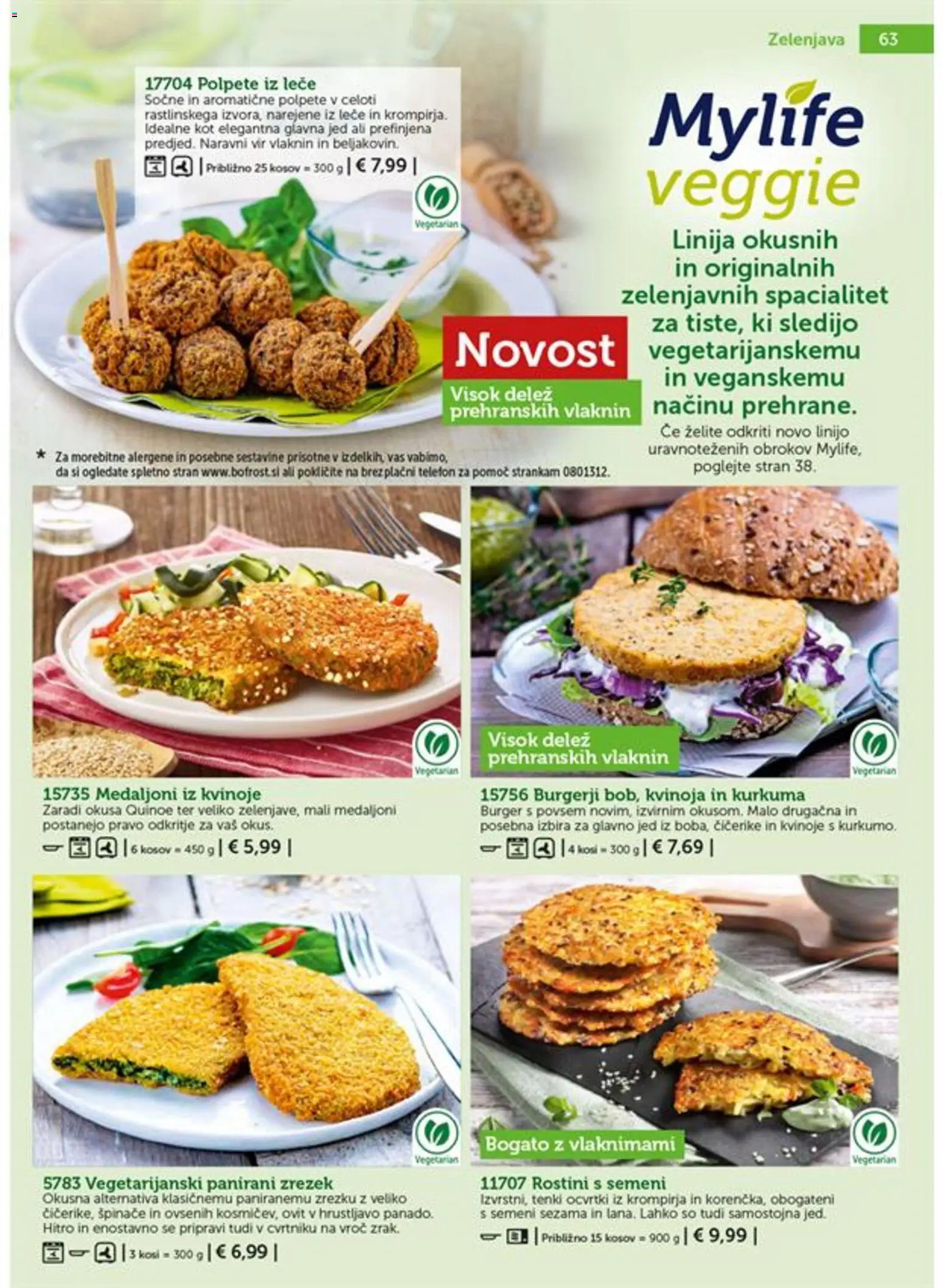 Novi Bofrost katalog ponudbe – veljaven od 01.07.2026 | Stran: 63 | Izdelki: Telefon, Burgerji, Zelenjava