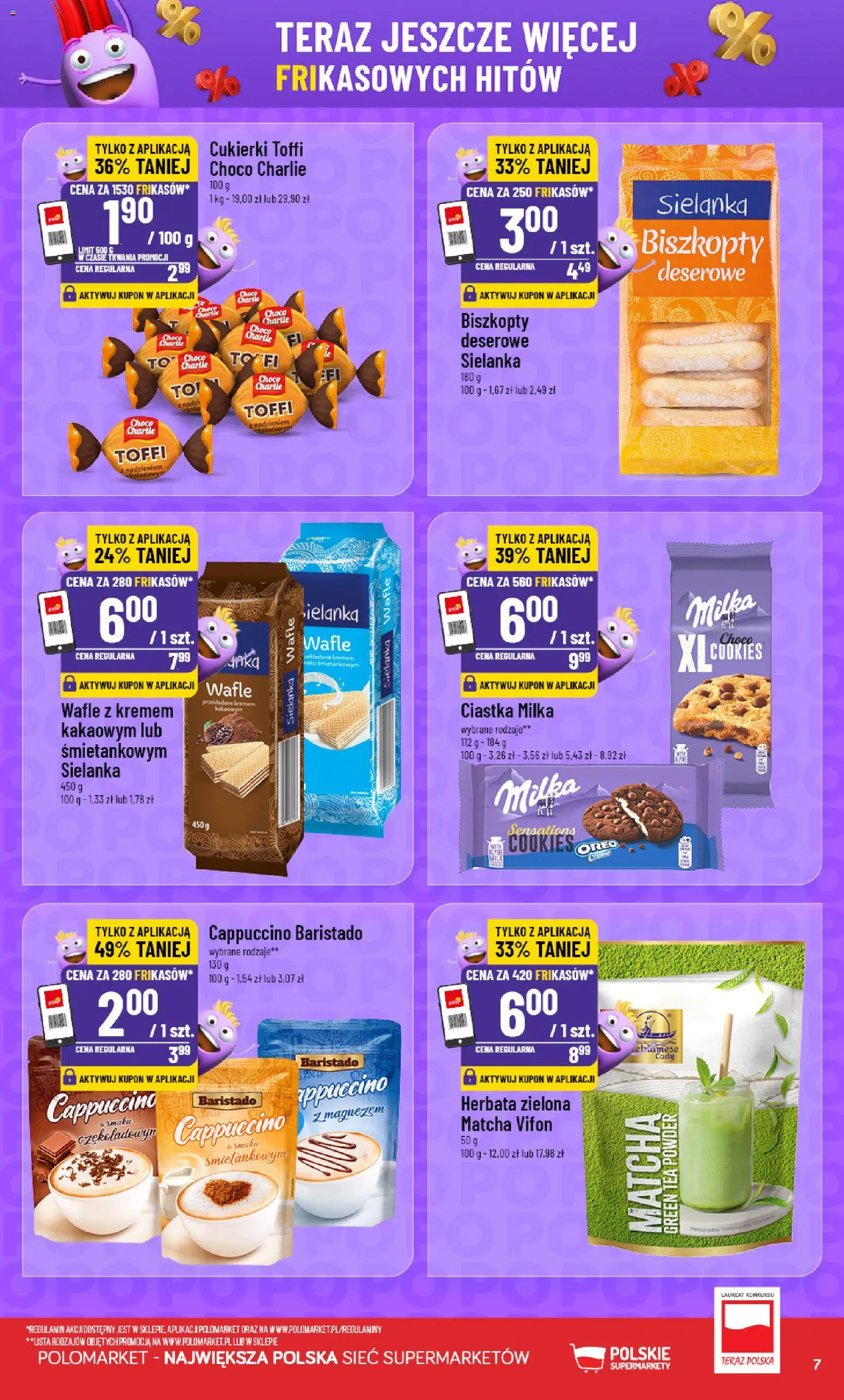 POLOmarket gazetka - Frikasowe Hity od 08.07.2026 | Strona: 7 | Produkty: Wafle, Vifon, Cukierki, Ciastka