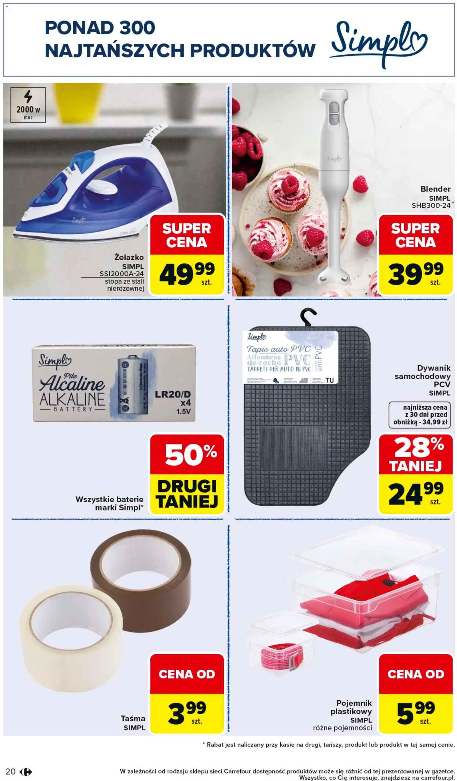 Carrefour gazetka - Wybierz Jakość W Najlepszej Cenie od 25.05.2026 | Strona: 20 | Produkty: Baterie, Blender