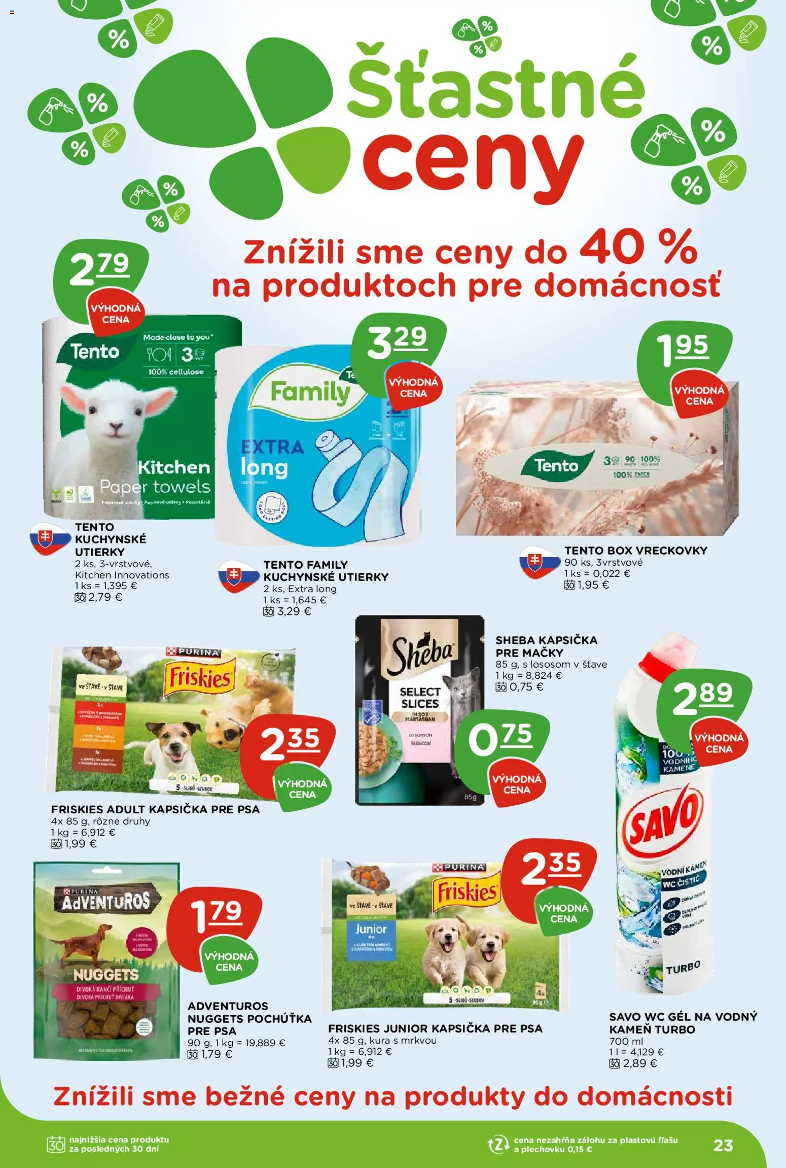 Nové Terno akcie – leták je platný od 21.05.2026 | Strana: 23 | Produkty: Friskies, Wc, Savo