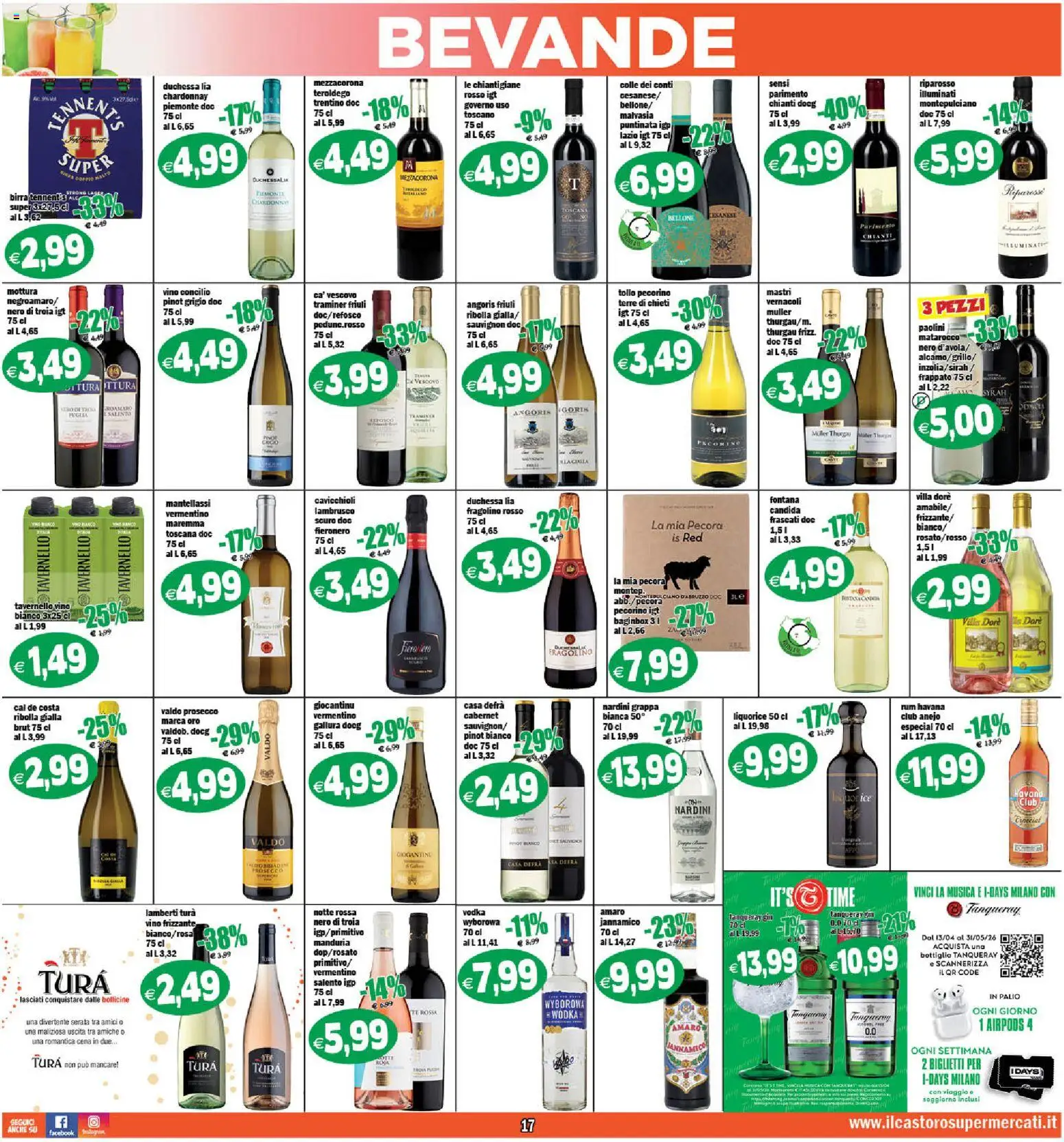 Volantino Il Castoro del 20.05.2026 | Pagina: 17 | Prodotti: Tennent's, Birra, Vodka, Amaro