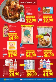 Lidl erbjudanden - Förhandsvisning av reklamblad från butik Lidl aktuell från 01.06.2026 | Sida: 13 | Produkter: Toalettpapper, Smör, Rapsolja, Fläsk