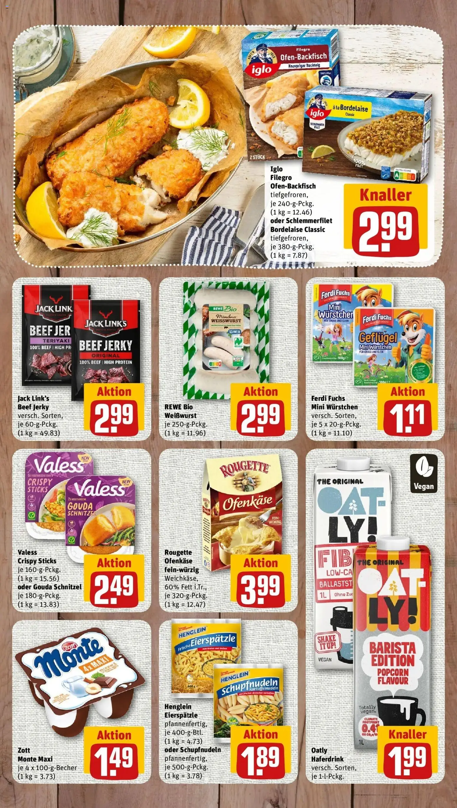 REWE Prospekt ab 05.10.2026 zum Blättern » Angebote | Seite: 7 | Produkte: Iglo, Weißwurst, Schnitzel, Popcorn