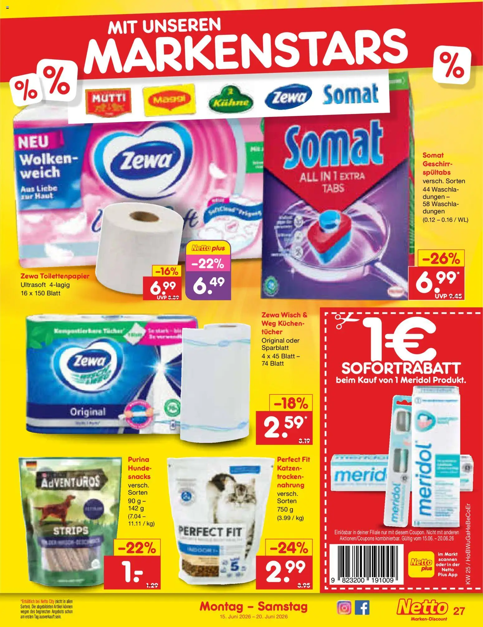 Netto Marken-Discount Prospekt – gültig ab 15.06.2026 | Seite: 35 | Produkte: Maggi, Zewa, Kuchen, Toilettenpapier
