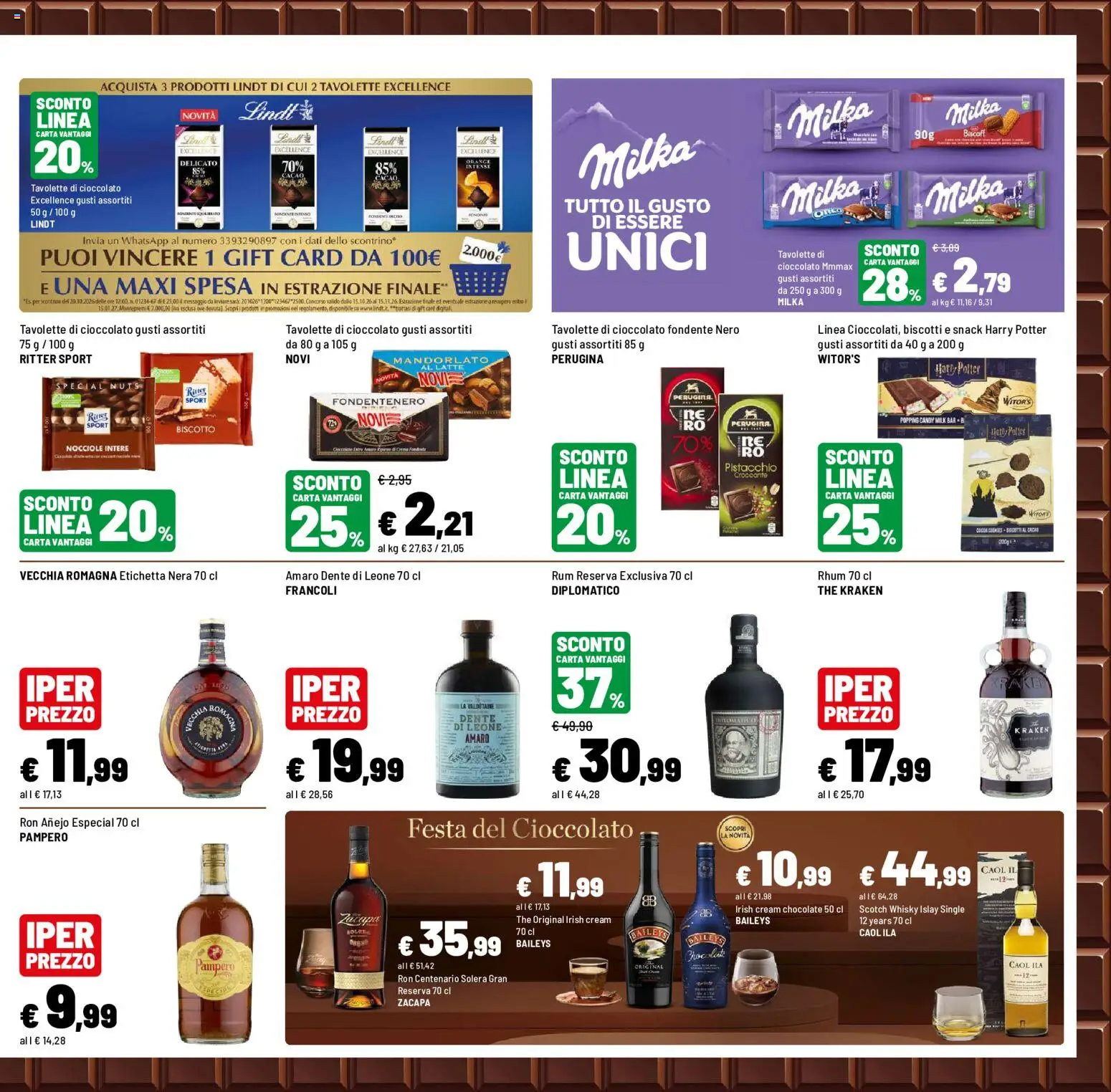 Volantino Iper del 23/10/2026 | Pagina: 17 | Prodotti: Cioccolato, Baileys, Nocciole, The