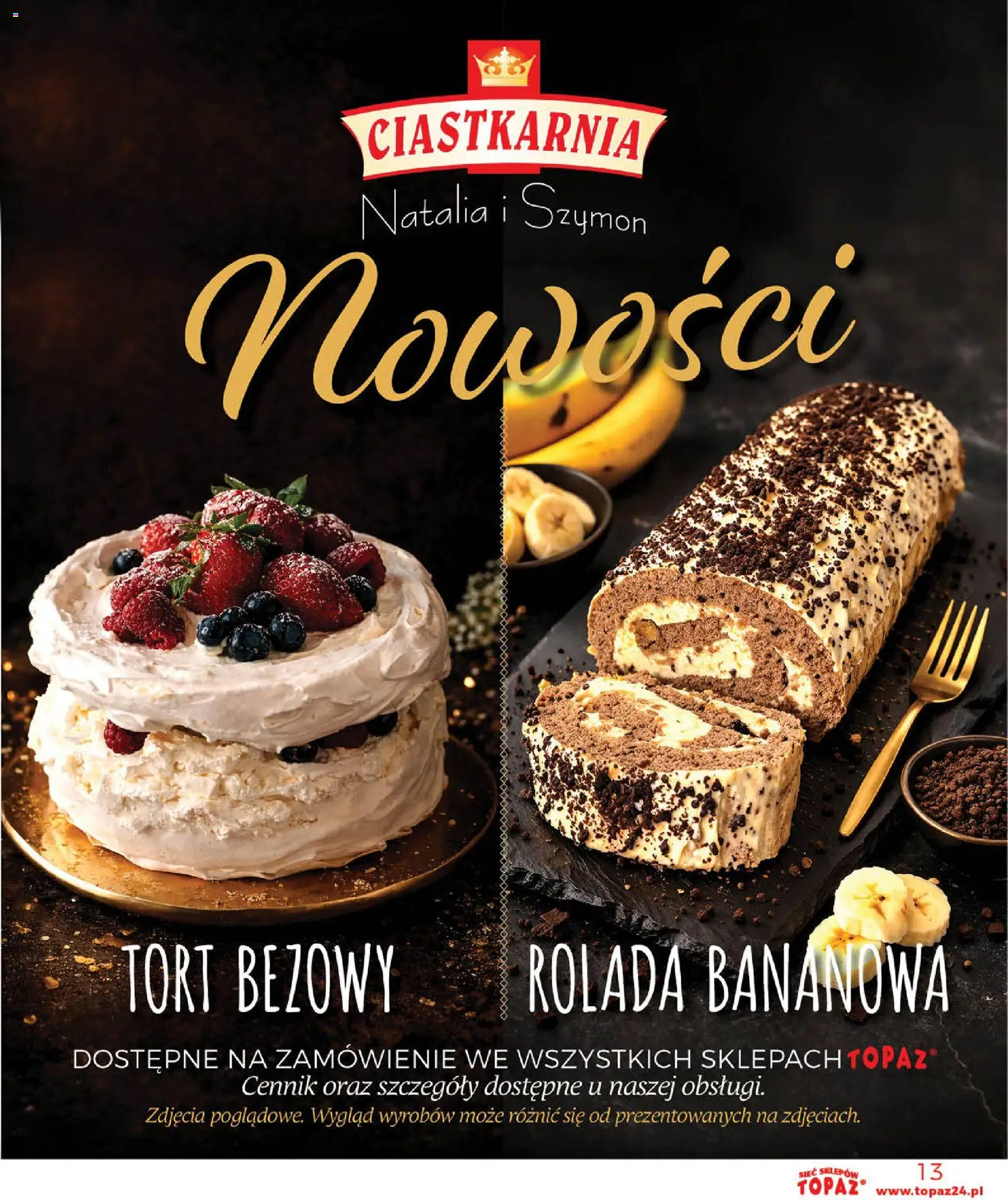 Topaz gazetka - Otwarcie Stoczek Łukowski od 30.05.2026 | Strona: 13 | Produkty: Rolada, Tort