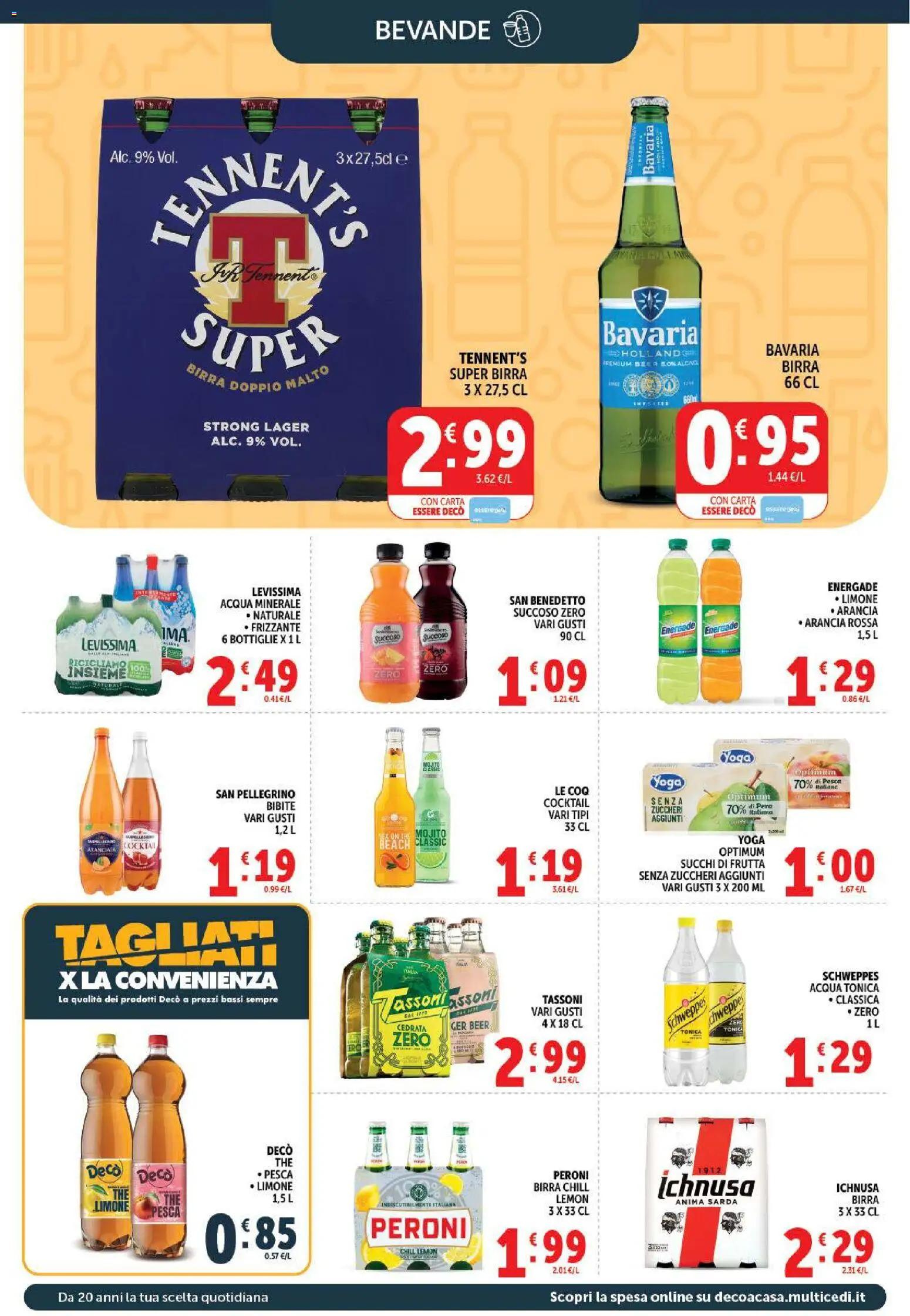 Volantino Decò del 11/08/2026 | Pagina: 16 | Prodotti: Acqua tonica, Bevande, Pesca, Pera