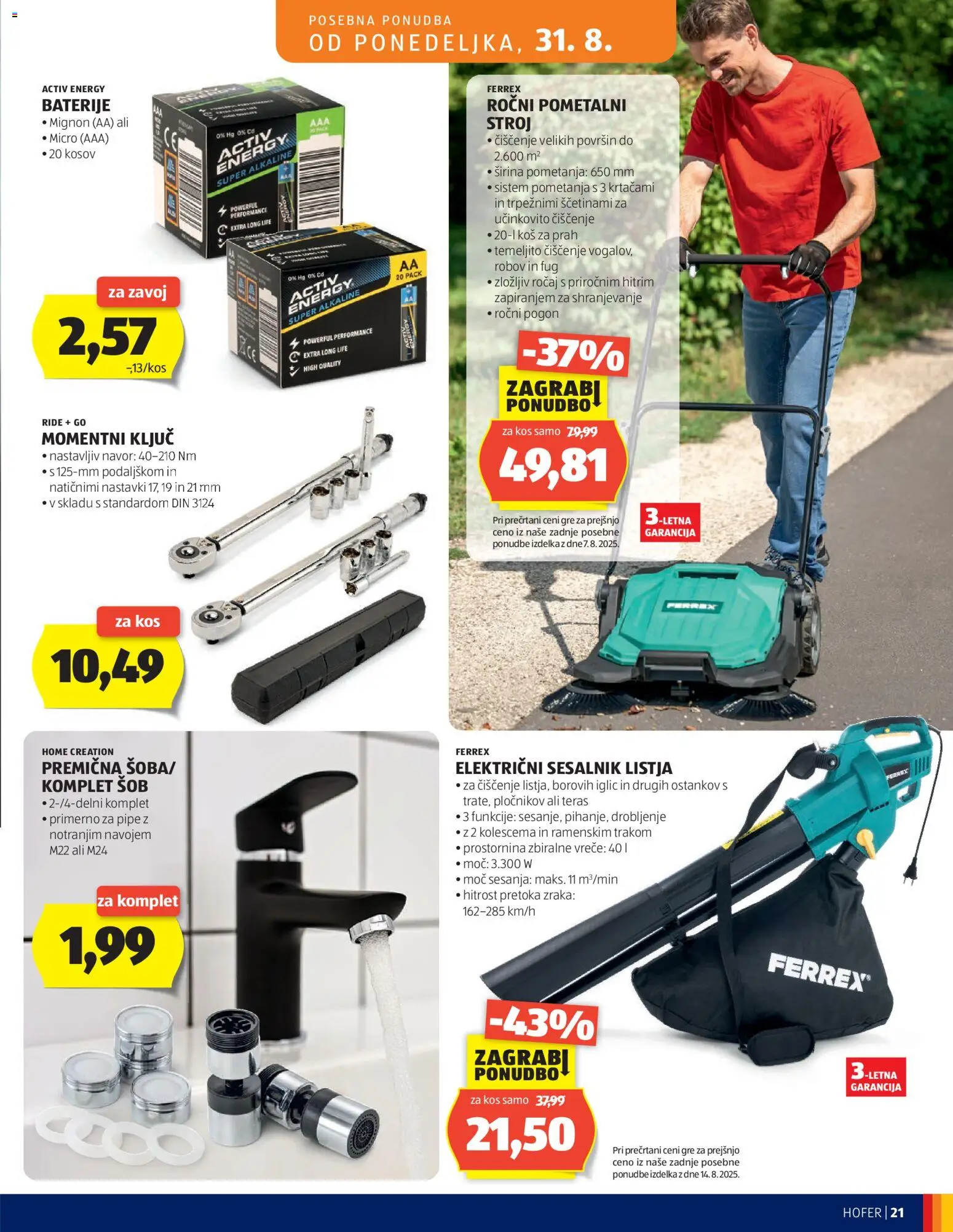 Novi Hofer katalog ponudbe – veljaven od 26.08.2026 | Stran: 21